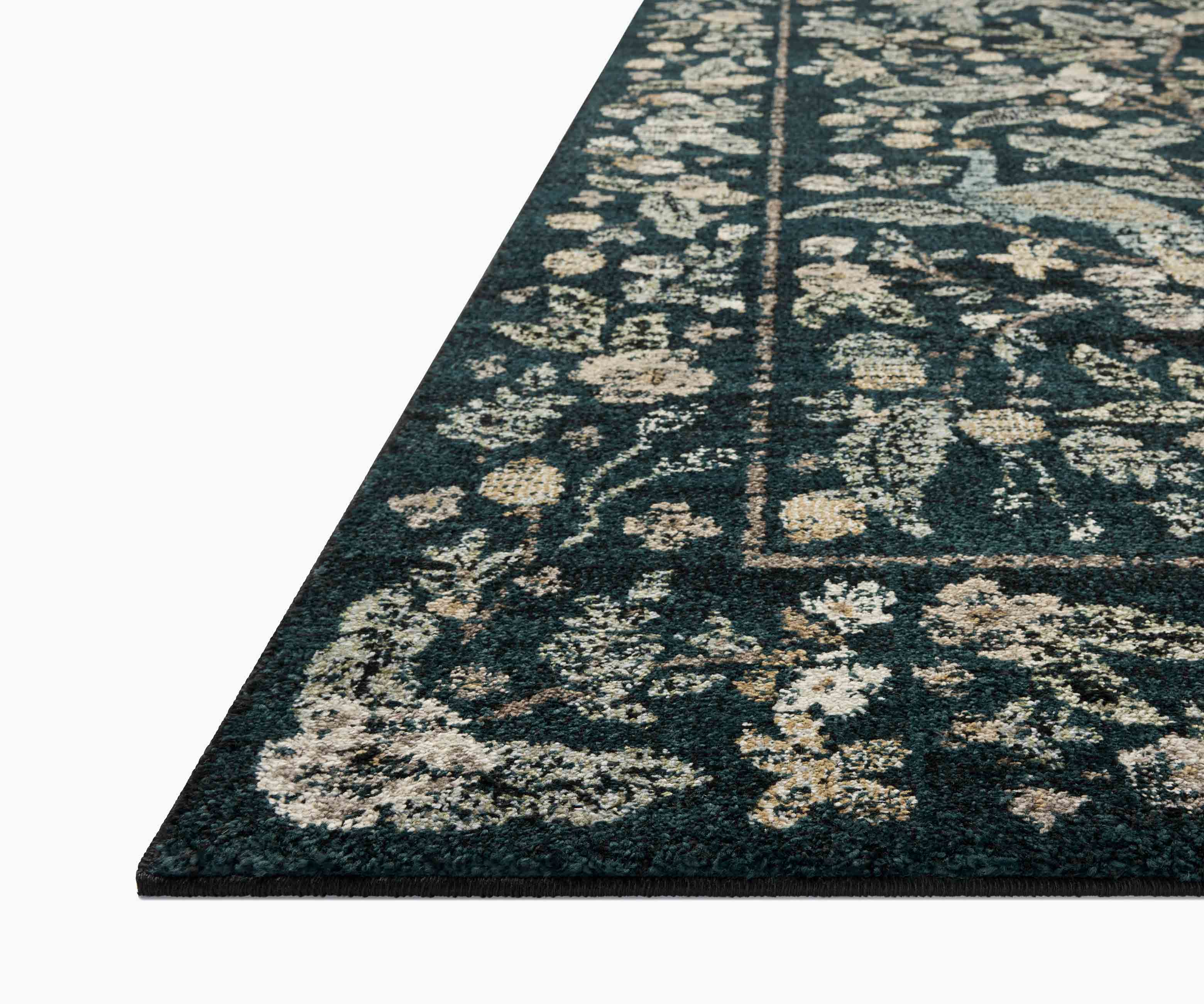 Laurel Peacock Garden Power Loomed Rug - Navy - Image 5
