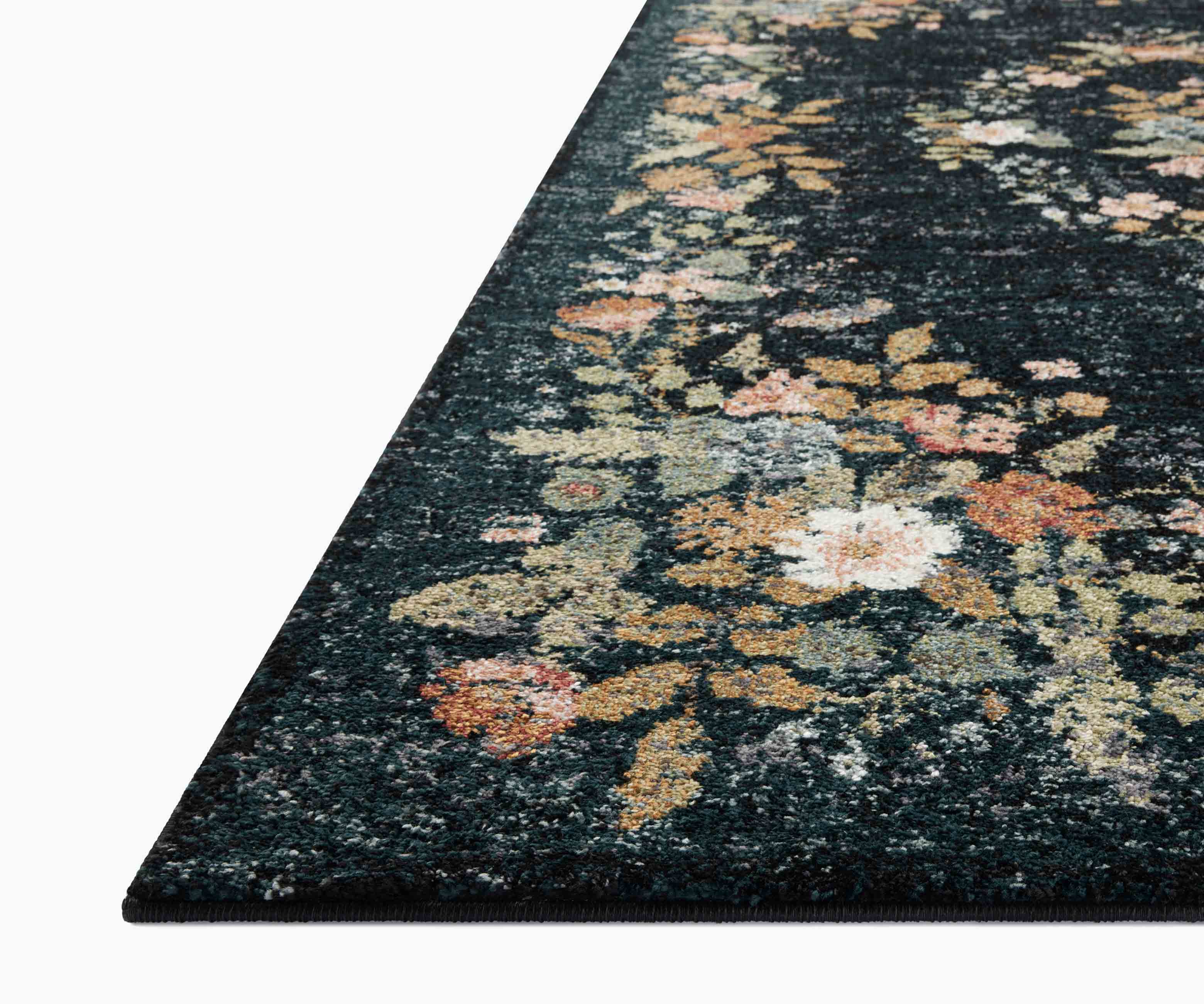 Laurel Strawberry Fields Medallion Power Loomed Rug - Navy - Image 5