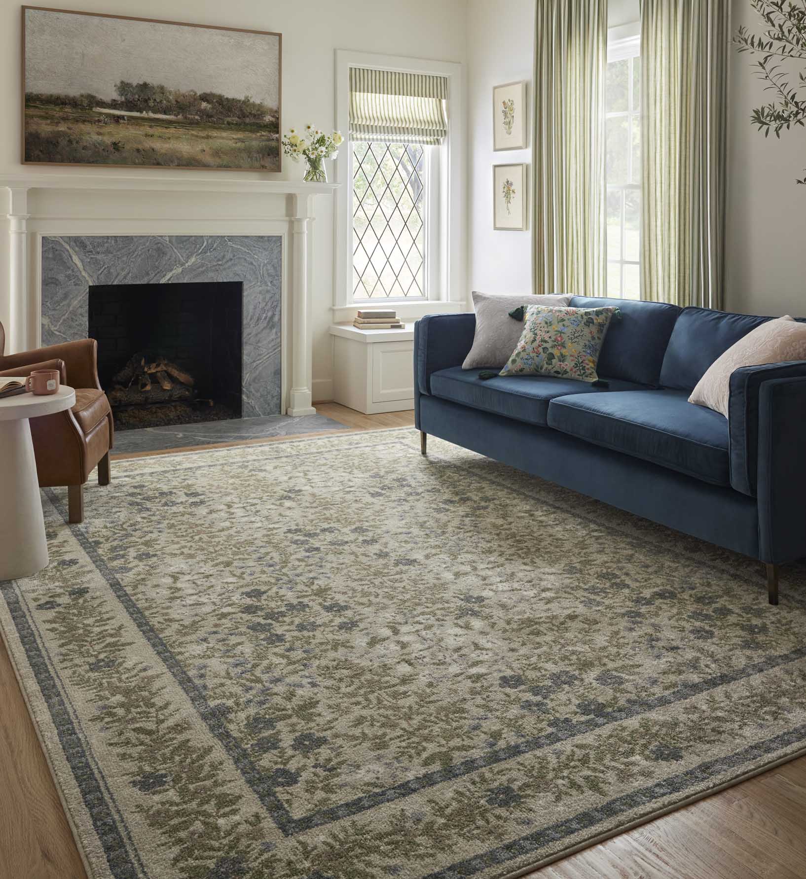Laurel Wildwood Garden Power Loomed Rug - Cream - Image 3