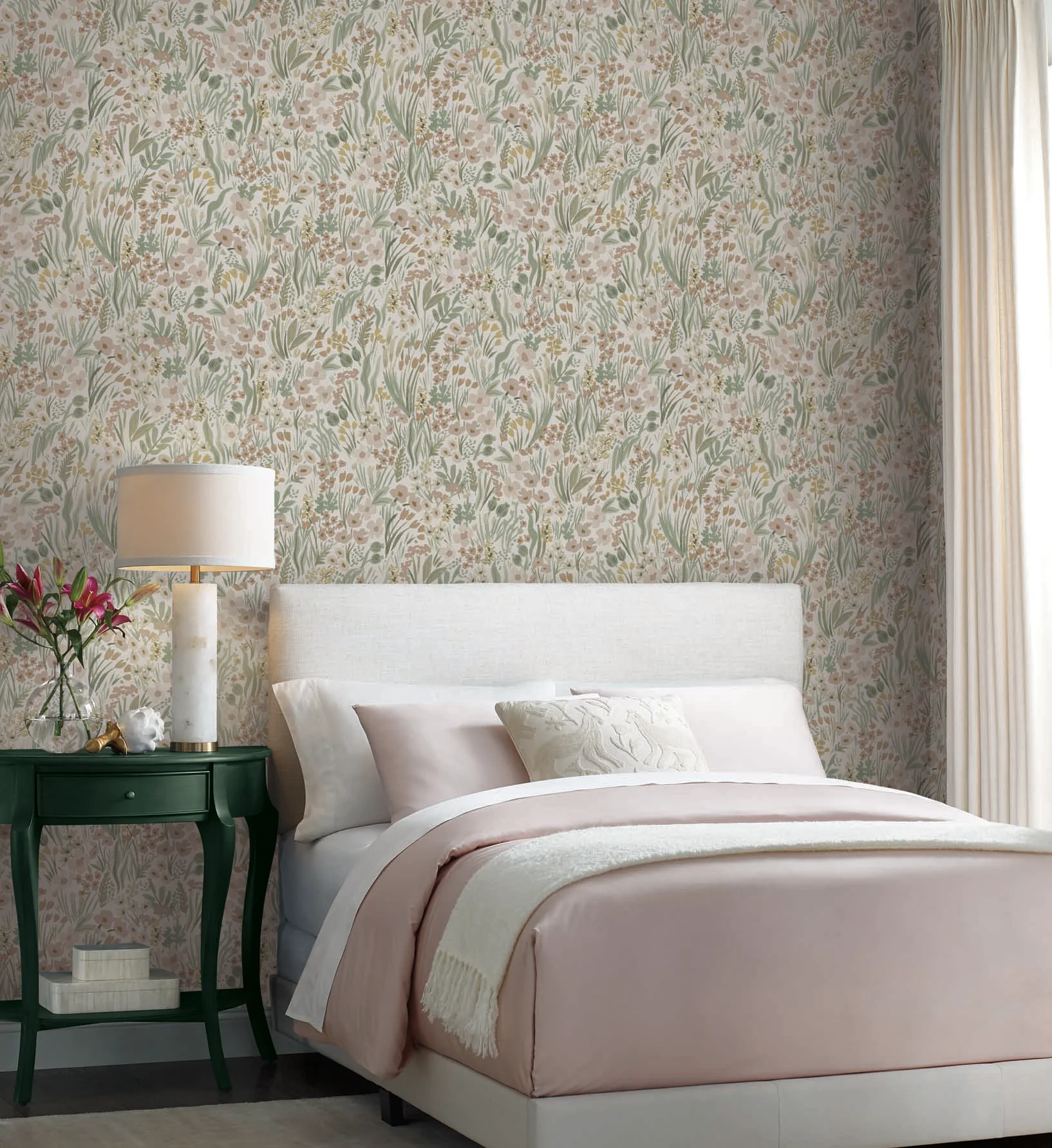Lea Peel & Stick Wallpaper - Blush - Image 2