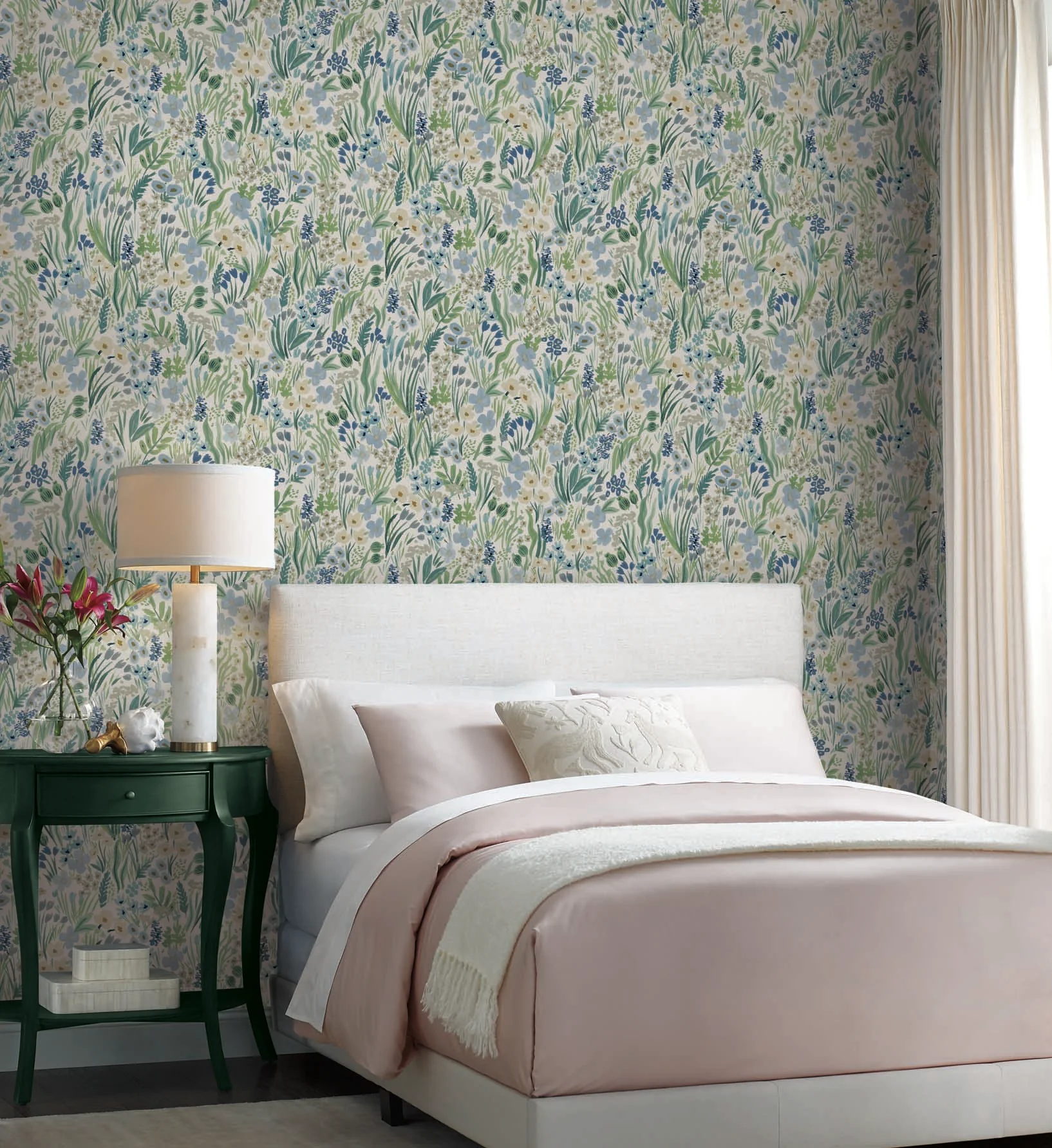 Lea Peel & Stick Wallpaper - Indigo - Image 2