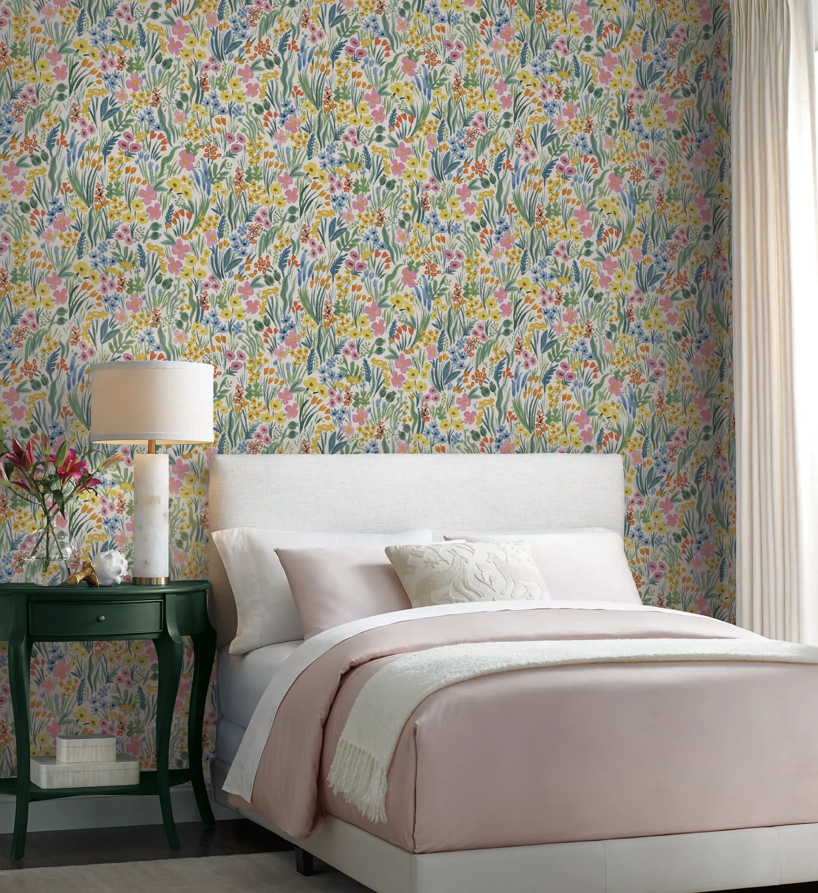 Lea Peel & Stick Wallpaper - White - Image 2