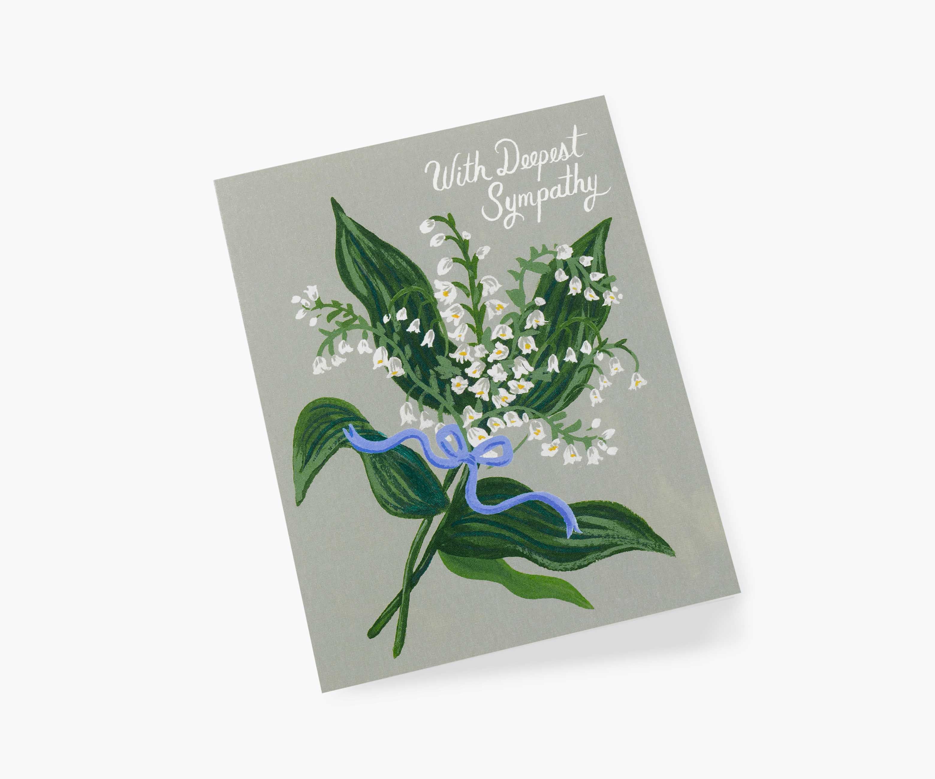 Lily of the Valley Sympathy Card - Single Card - Image 2