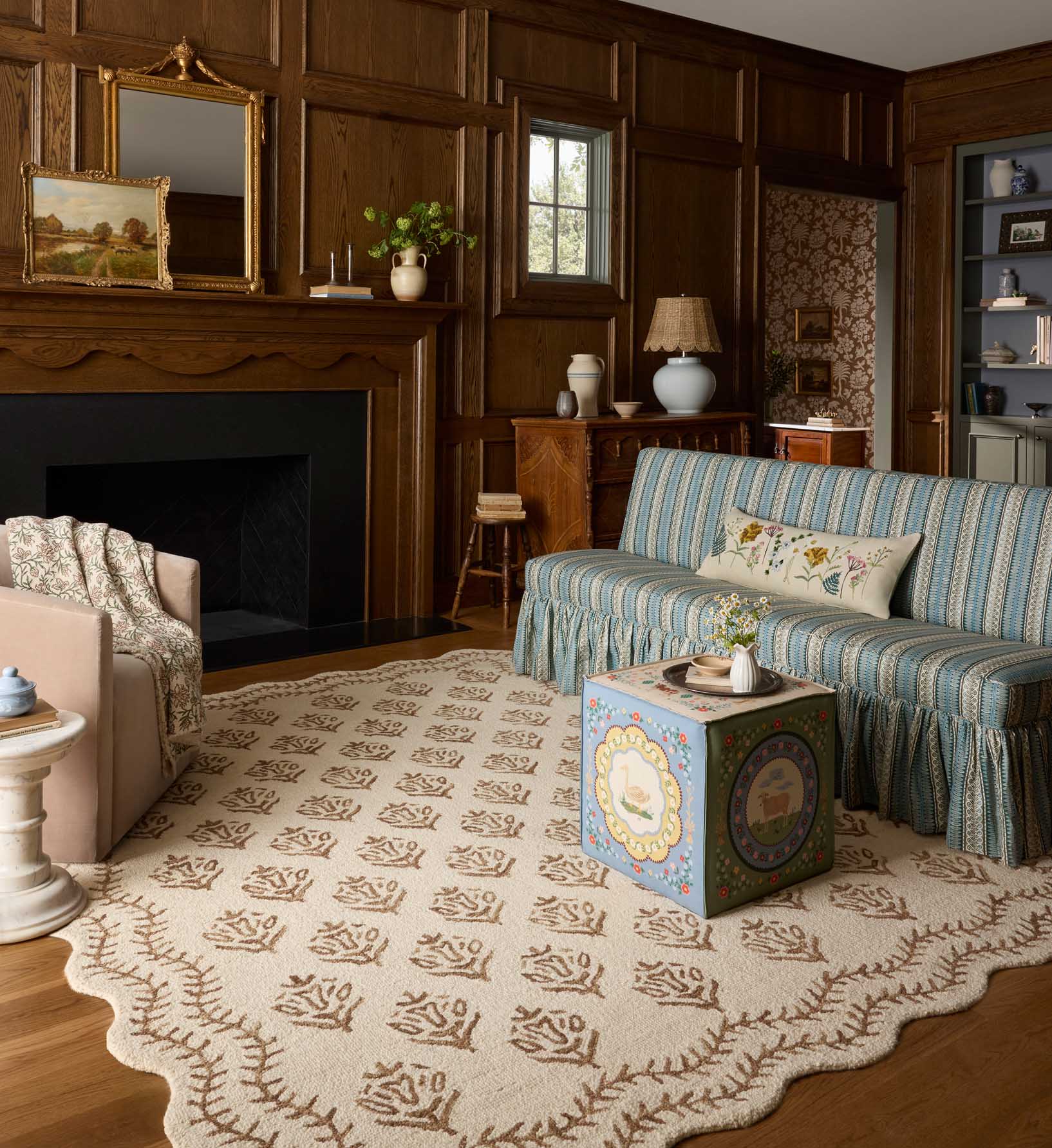 Lisette Wool Hooked Rug - Ivory & Natural - Image 2