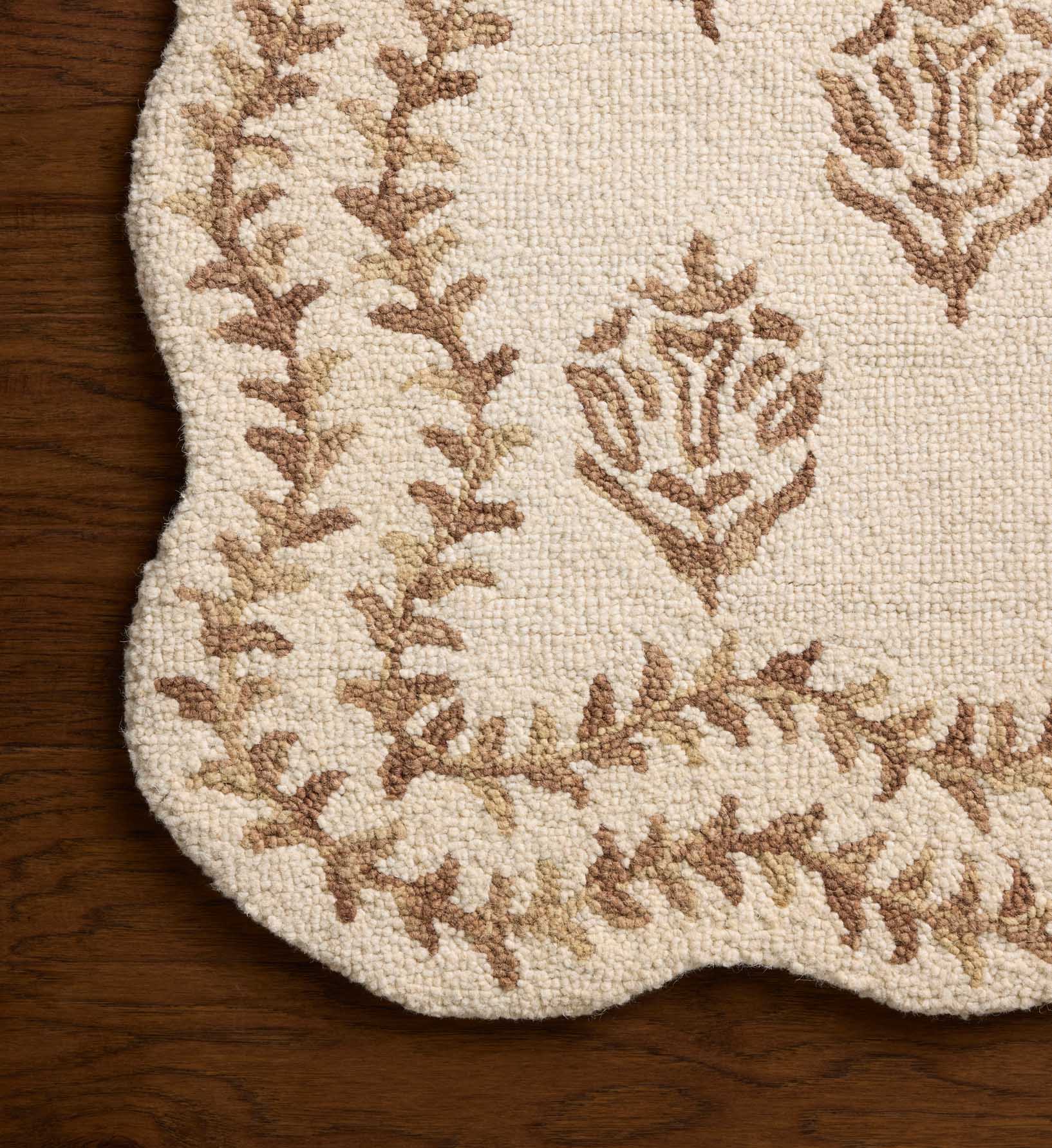 Lisette Wool Hooked Rug - Ivory & Natural - Image 4