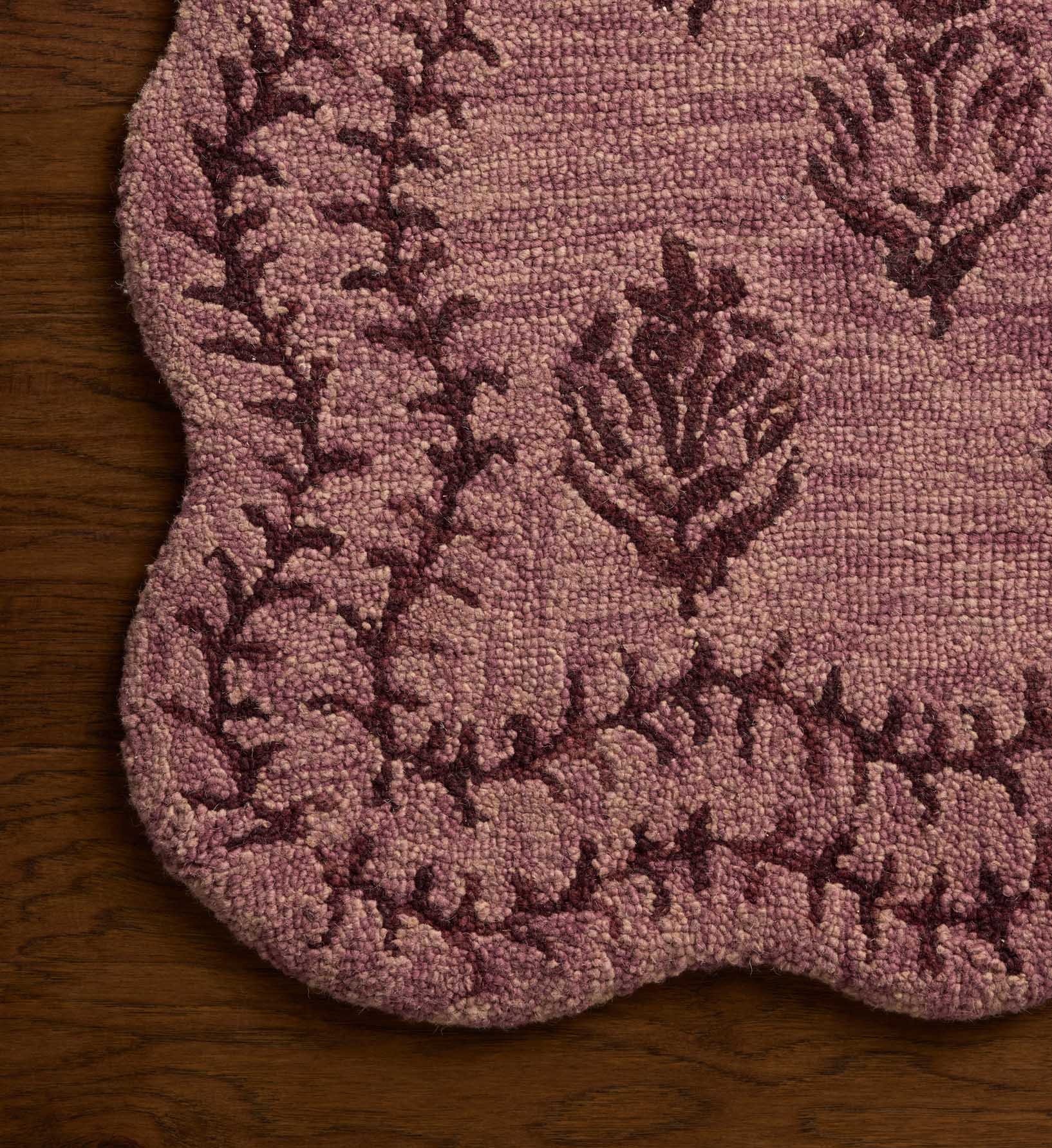 Lisette Wool Hooked Rug - Plum - Image 4