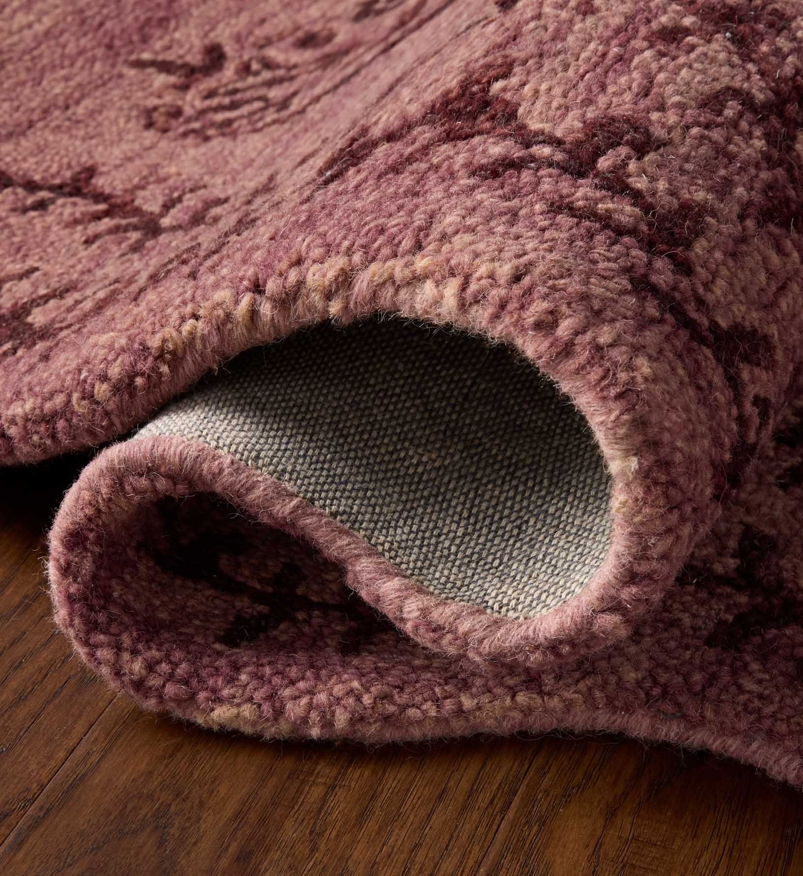 Lisette Wool Hooked Rug - Plum - Image 5