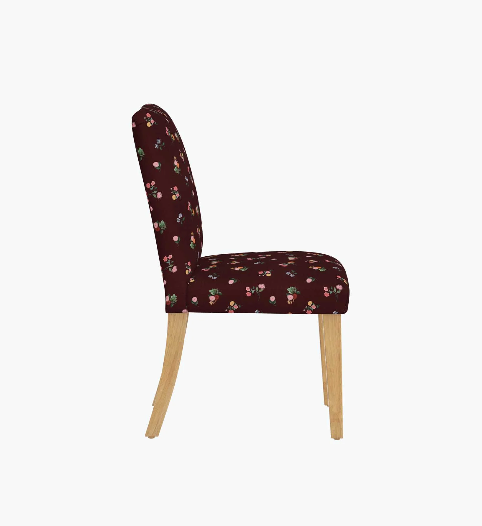 Lorraine Dining Chair - Ditsy Dahlia Burgundy - Image 3