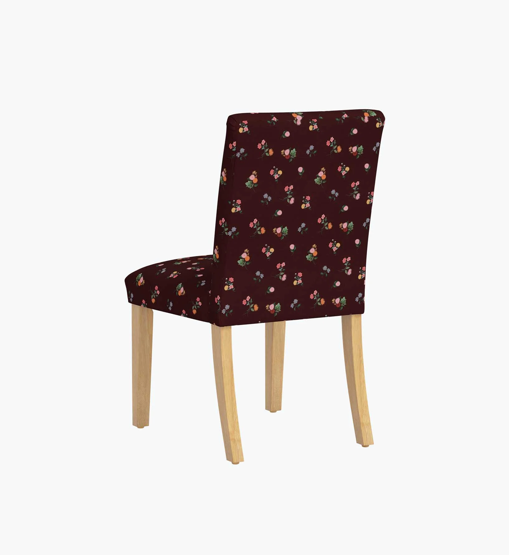 Lorraine Dining Chair - Ditsy Dahlia Burgundy - Image 4