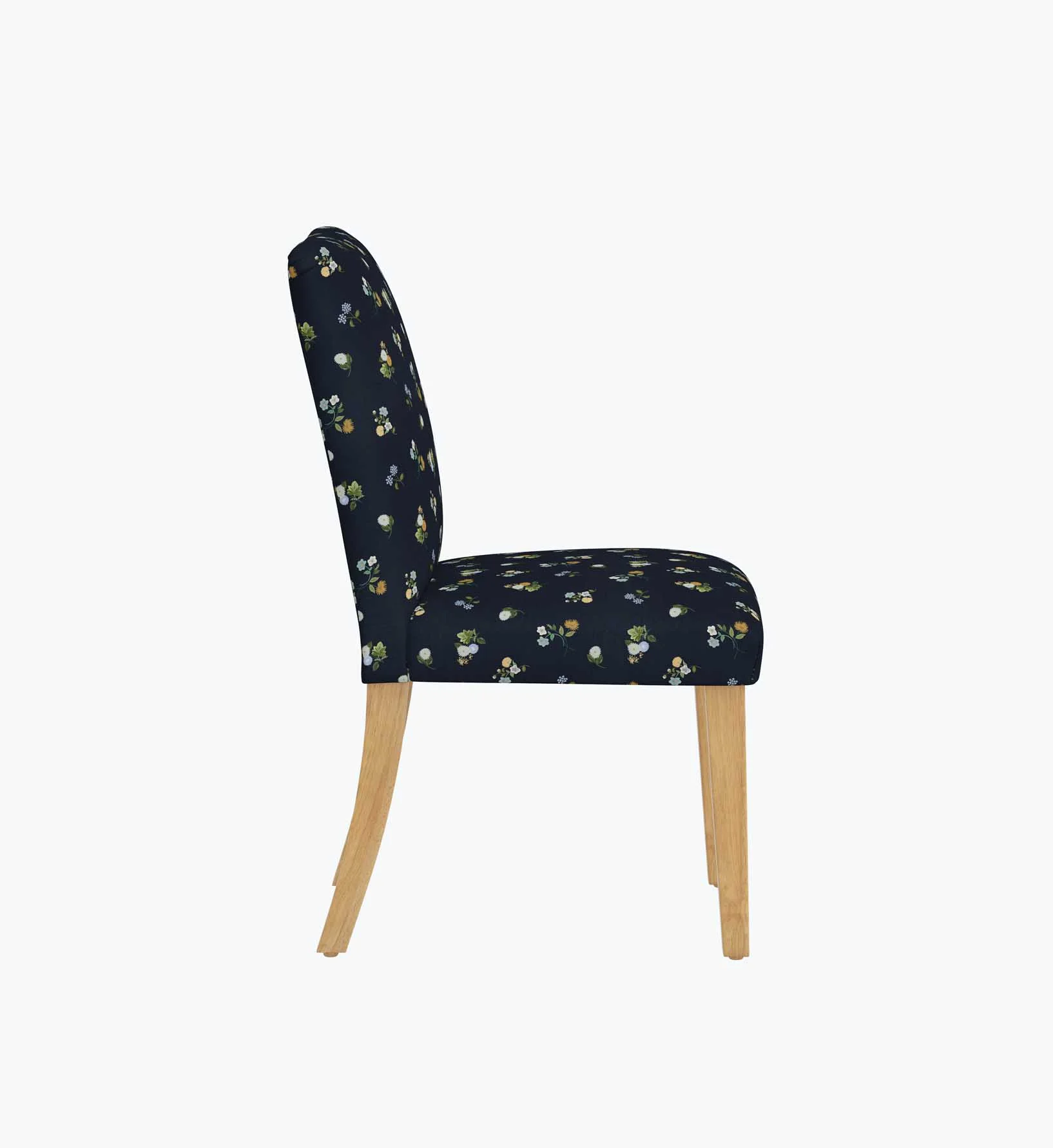 Lorraine Dining Chair - Ditsy Dahlia Navy - Image 3