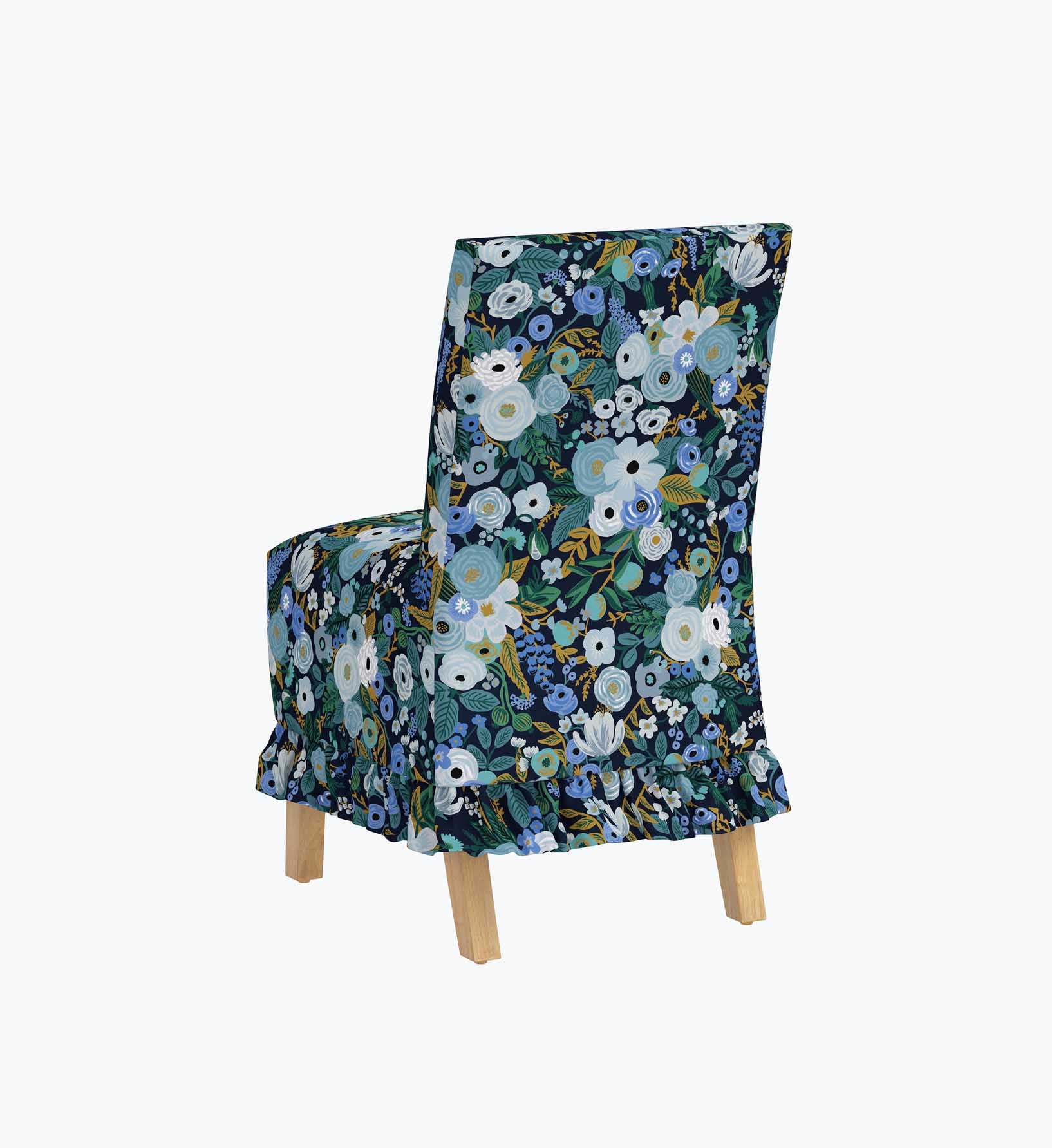Louise Slipcover Dining Chair - Garden Party Blue - Image 4