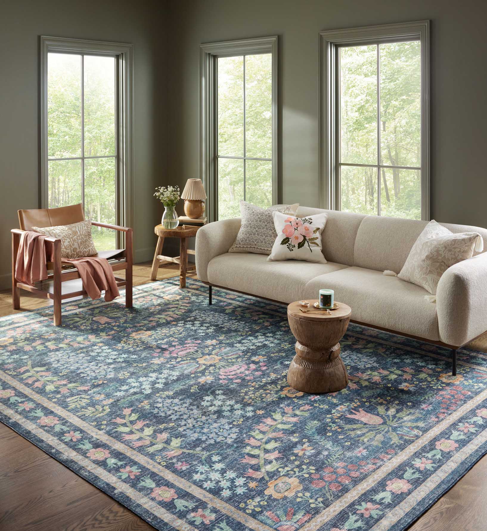 Maison Frances Power Loomed Rug - Blue Multi - Image 2