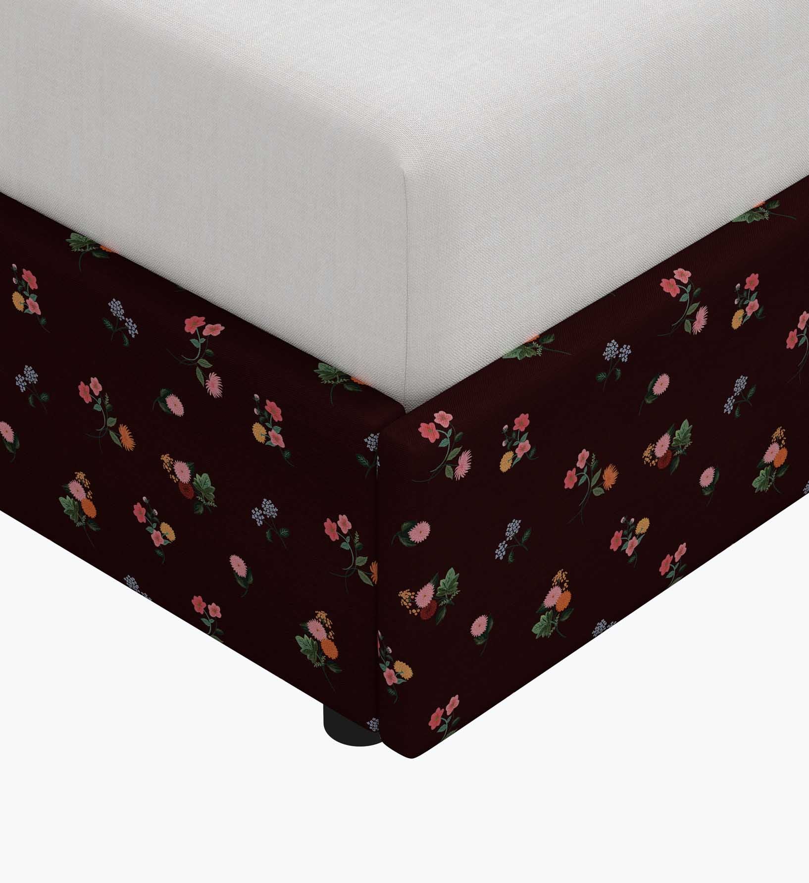Marion Bed - Ditsy Dahlia Burgundy - Image 4