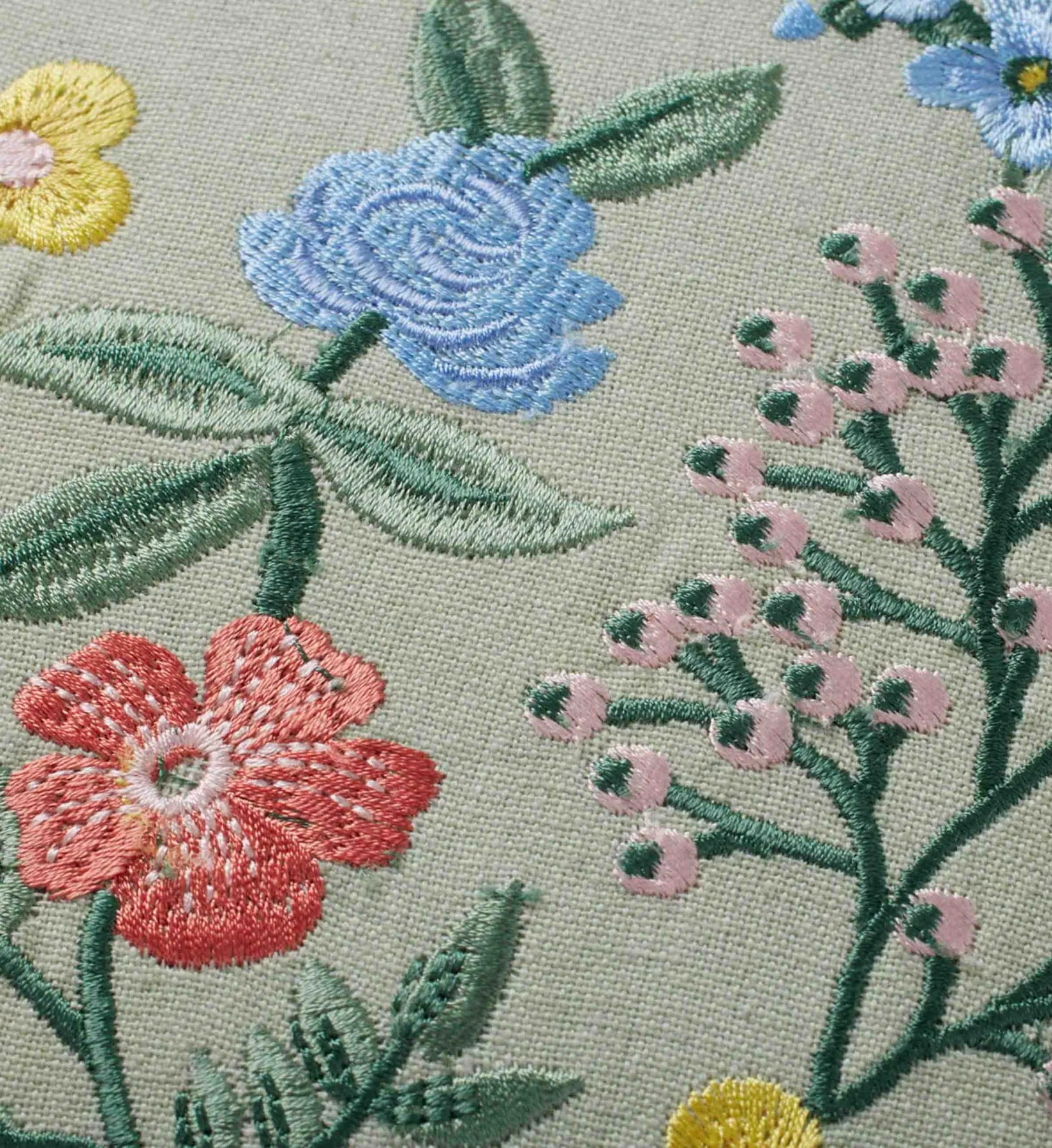 Mayfair Embroidered Pillow - Mint - Image 3
