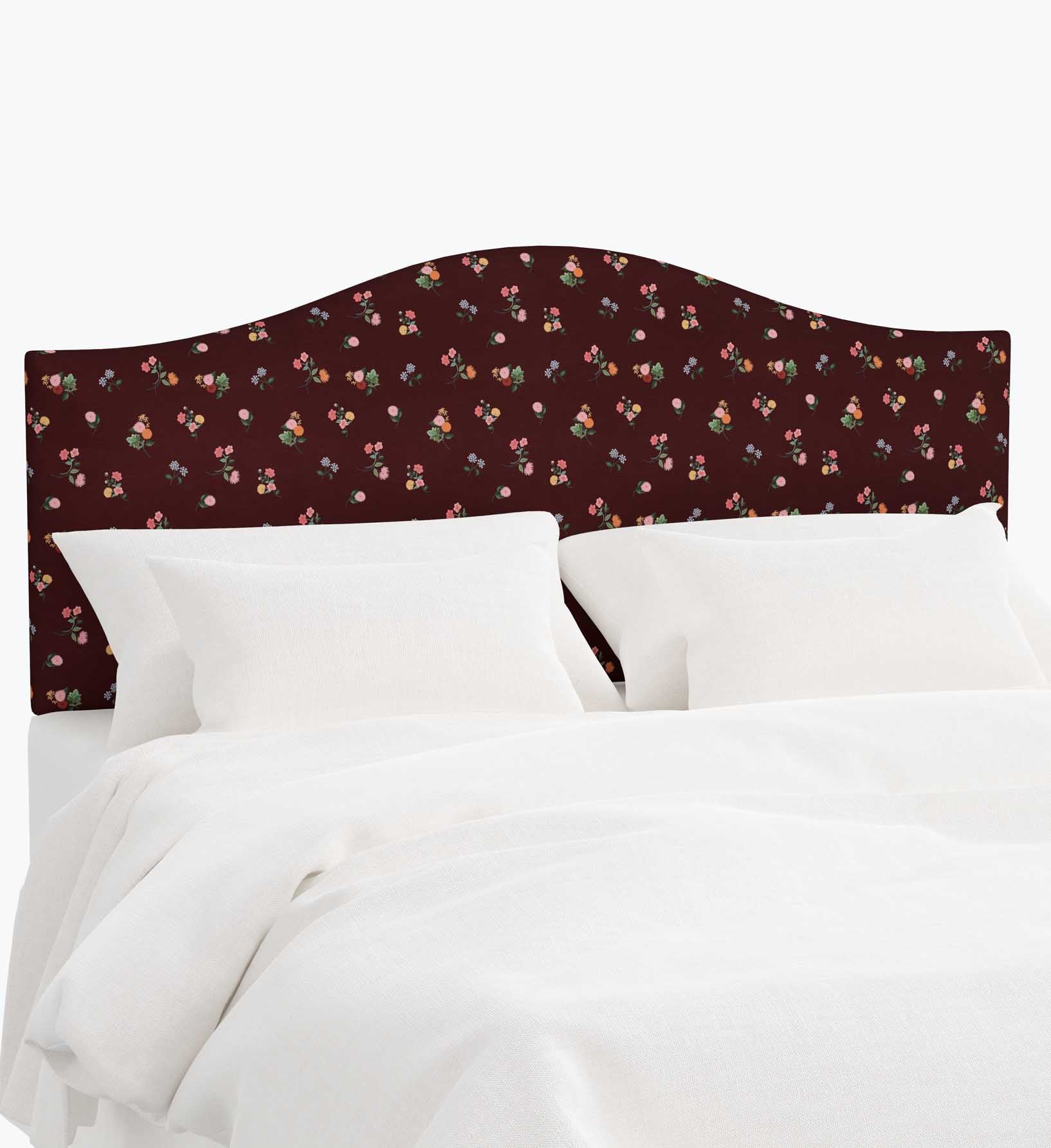 Mayfair Headboard - Ditsy Dahlia Burgundy - Image 3