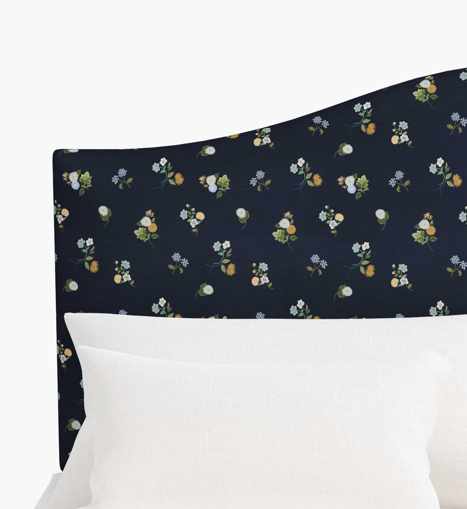 Mayfair Headboard - Ditsy Dahlia Navy - Image 2
