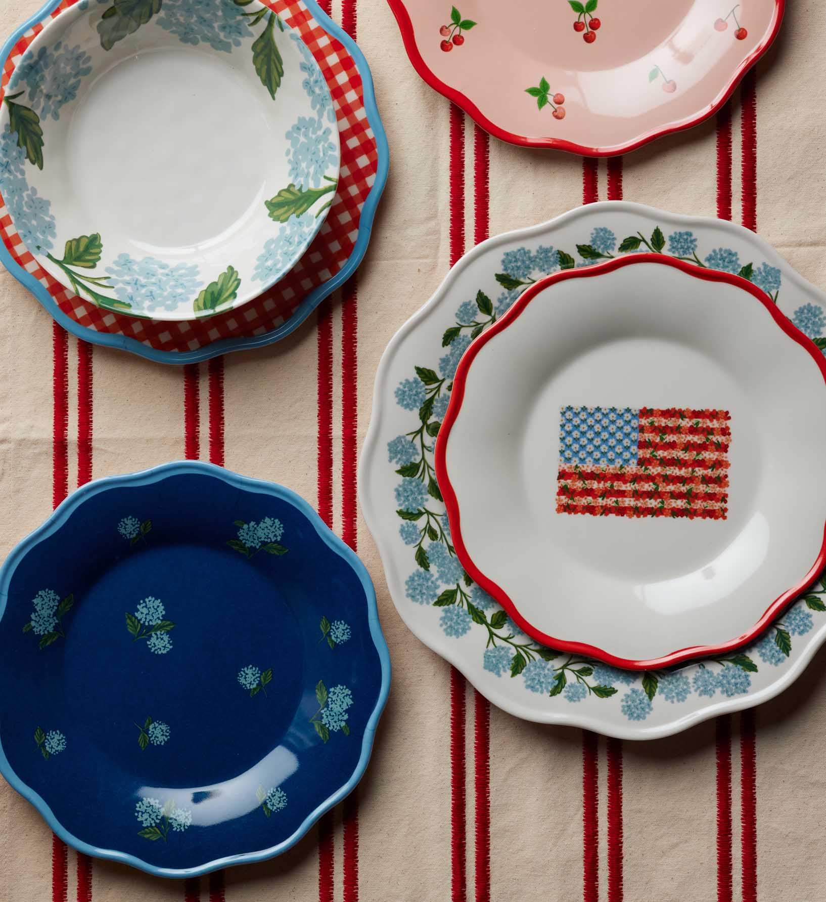 Melamine Assorted Dessert Plates - Americana - Image 2