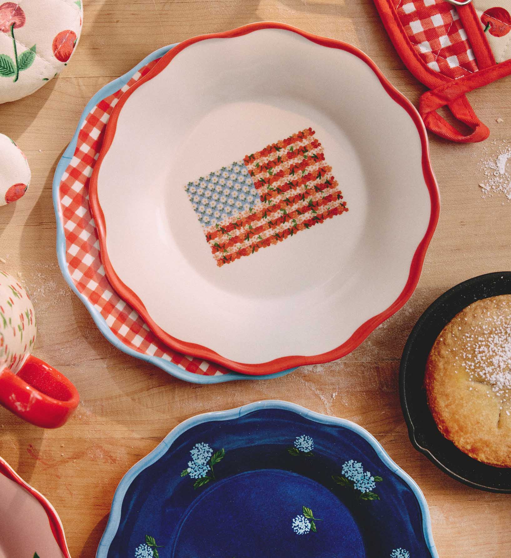 Melamine Assorted Dessert Plates - Americana - Image 3