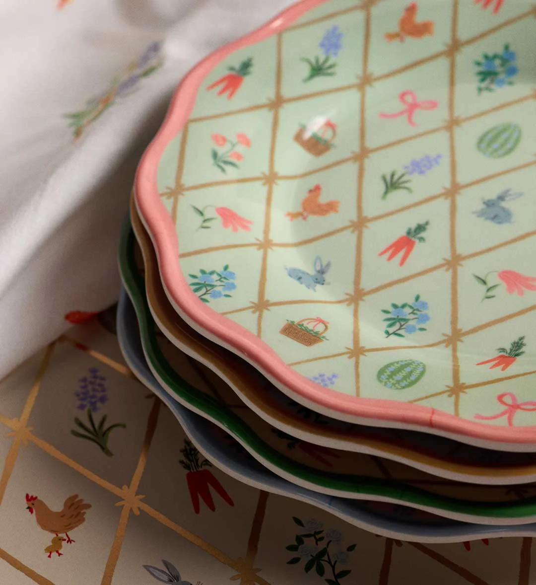 Melamine Assorted Dessert Plates - Spring Farm - Image 3