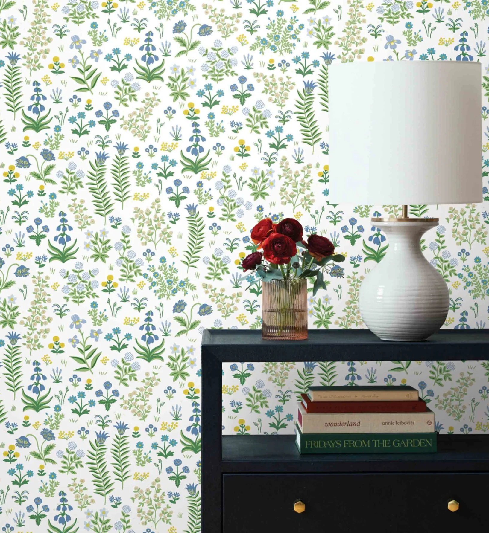 Menagerie Garden Peel & Stick Wallpaper - Blue Multi - Image 2