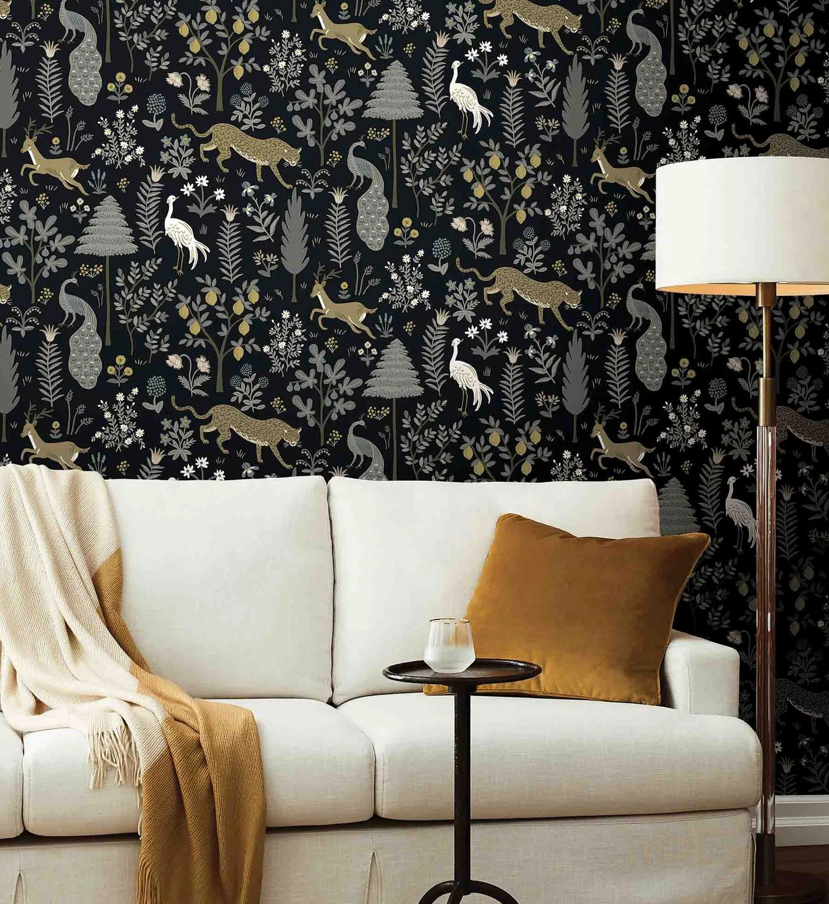 Menagerie Wallpaper - Black - Image 2
