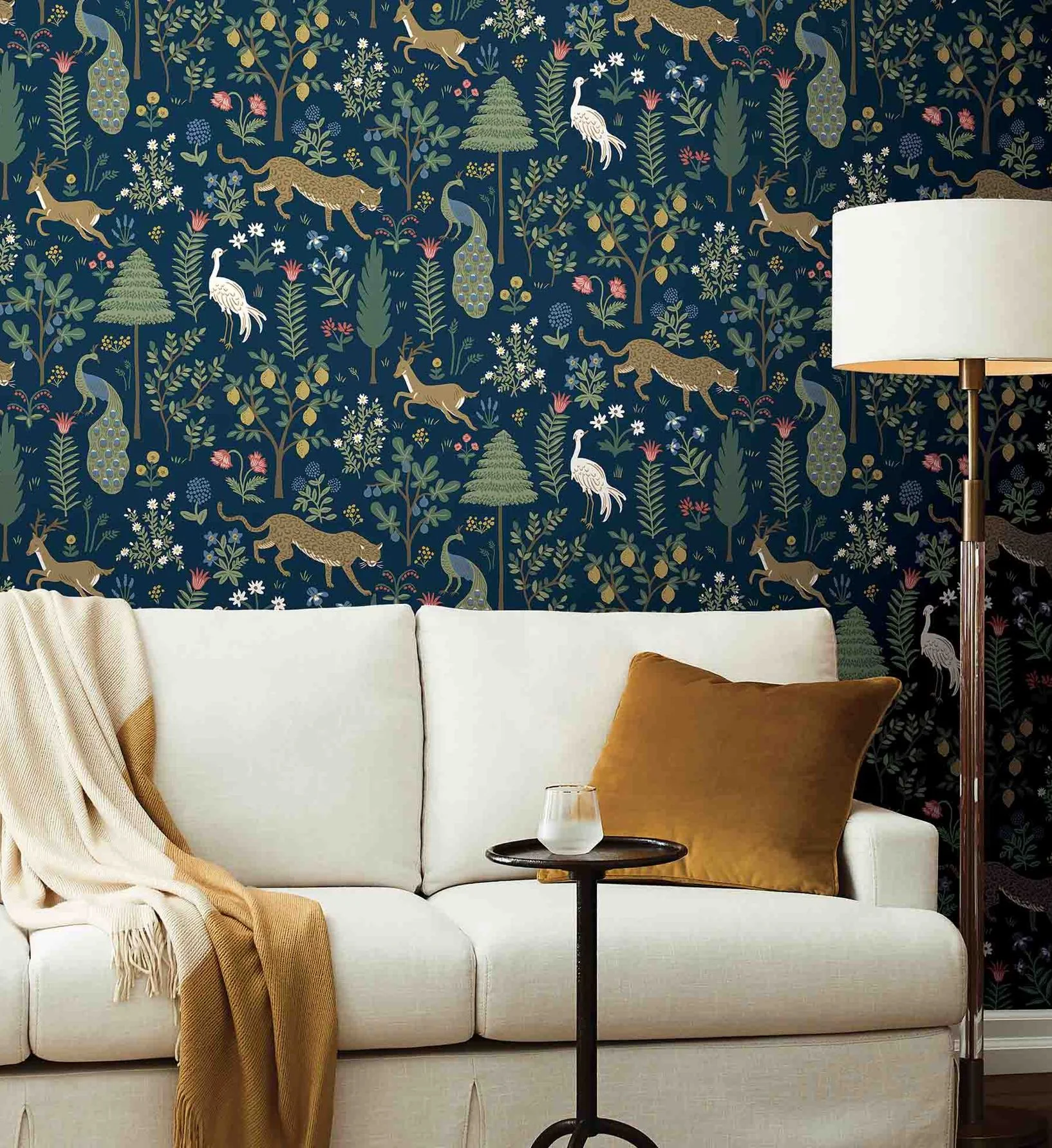 Menagerie Wallpaper - Navy - Image 2