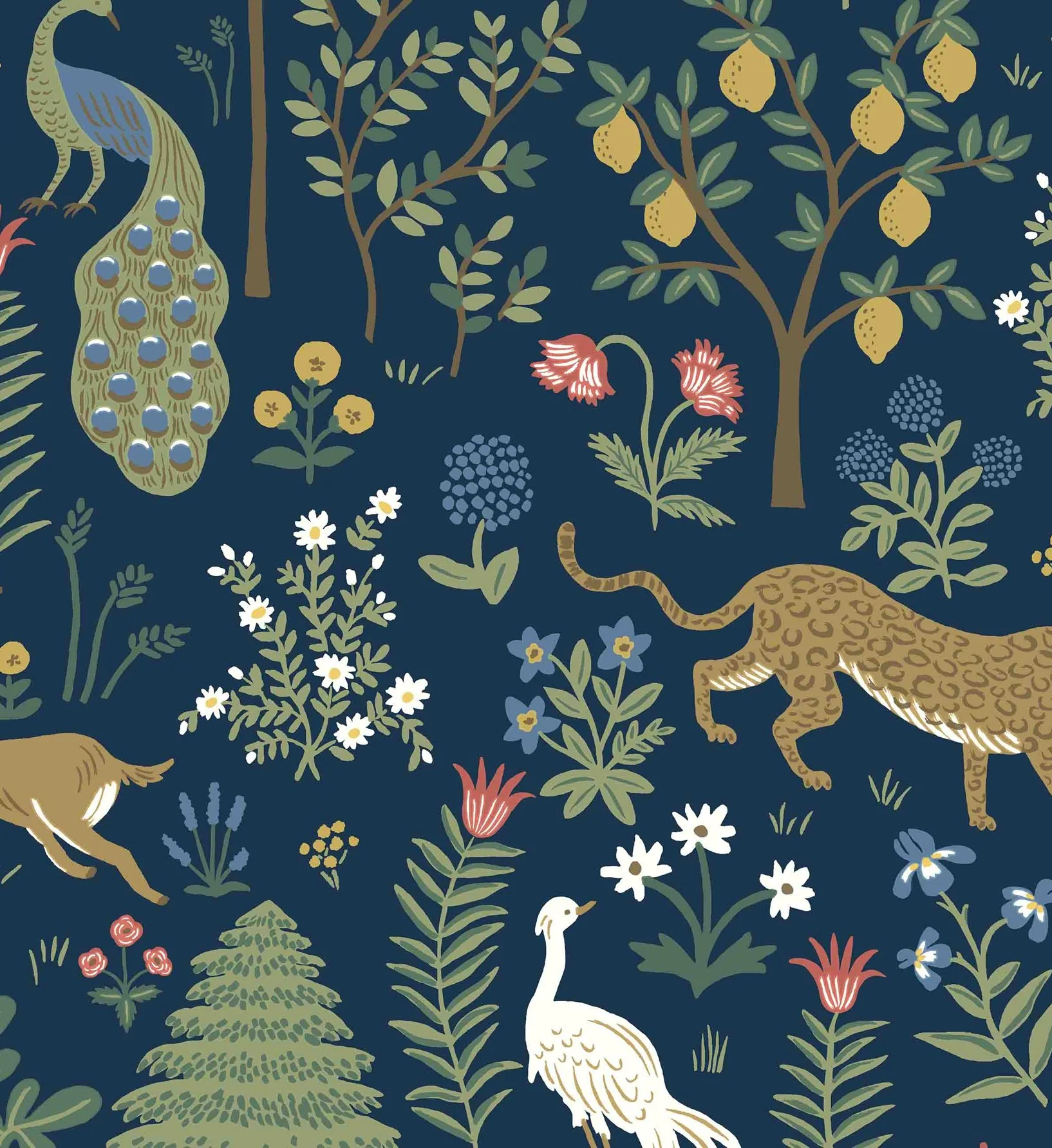 Menagerie Wallpaper - Navy - Image 3