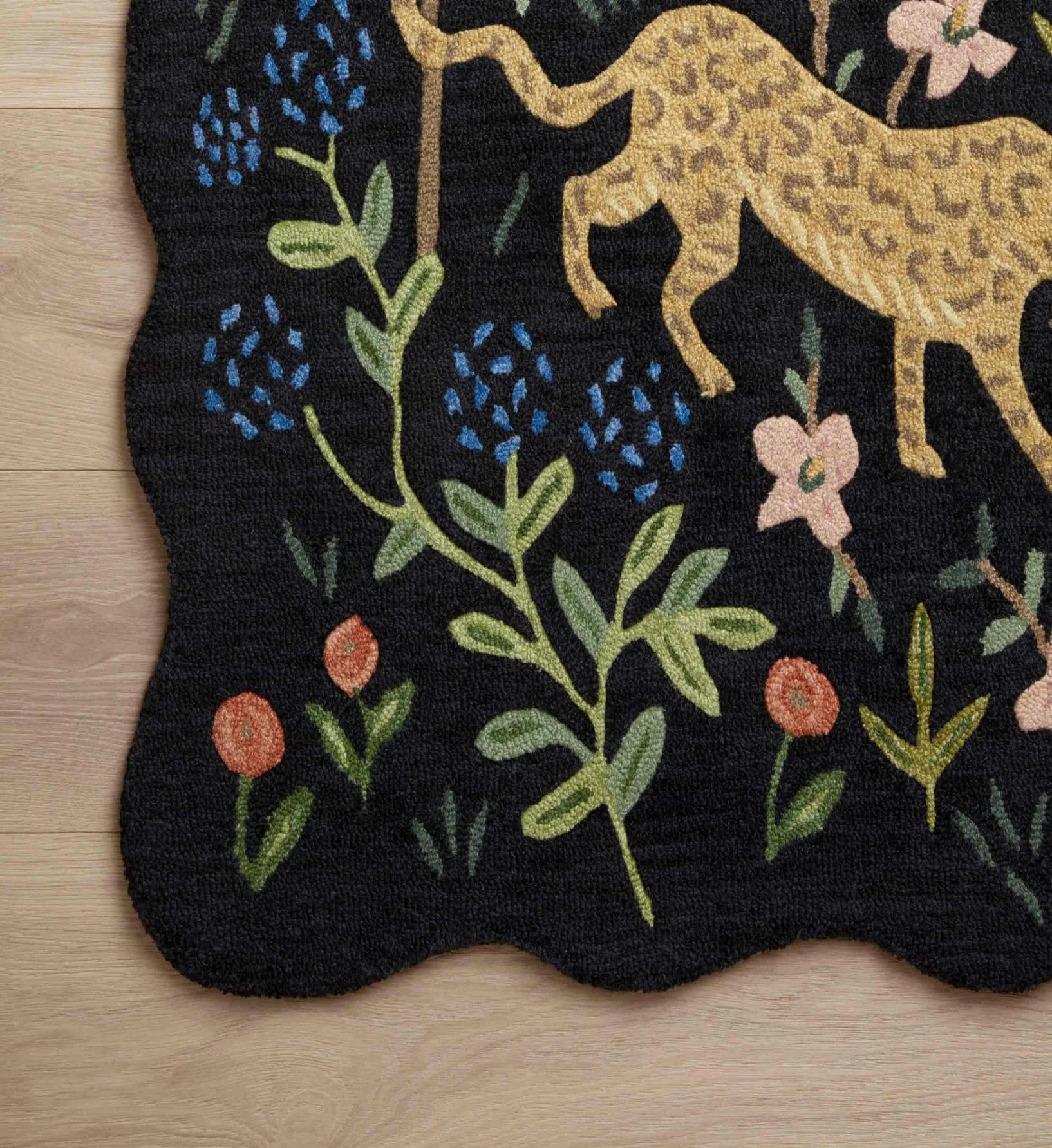 Menagerie Wool-Hooked Rug - Black - Image 2