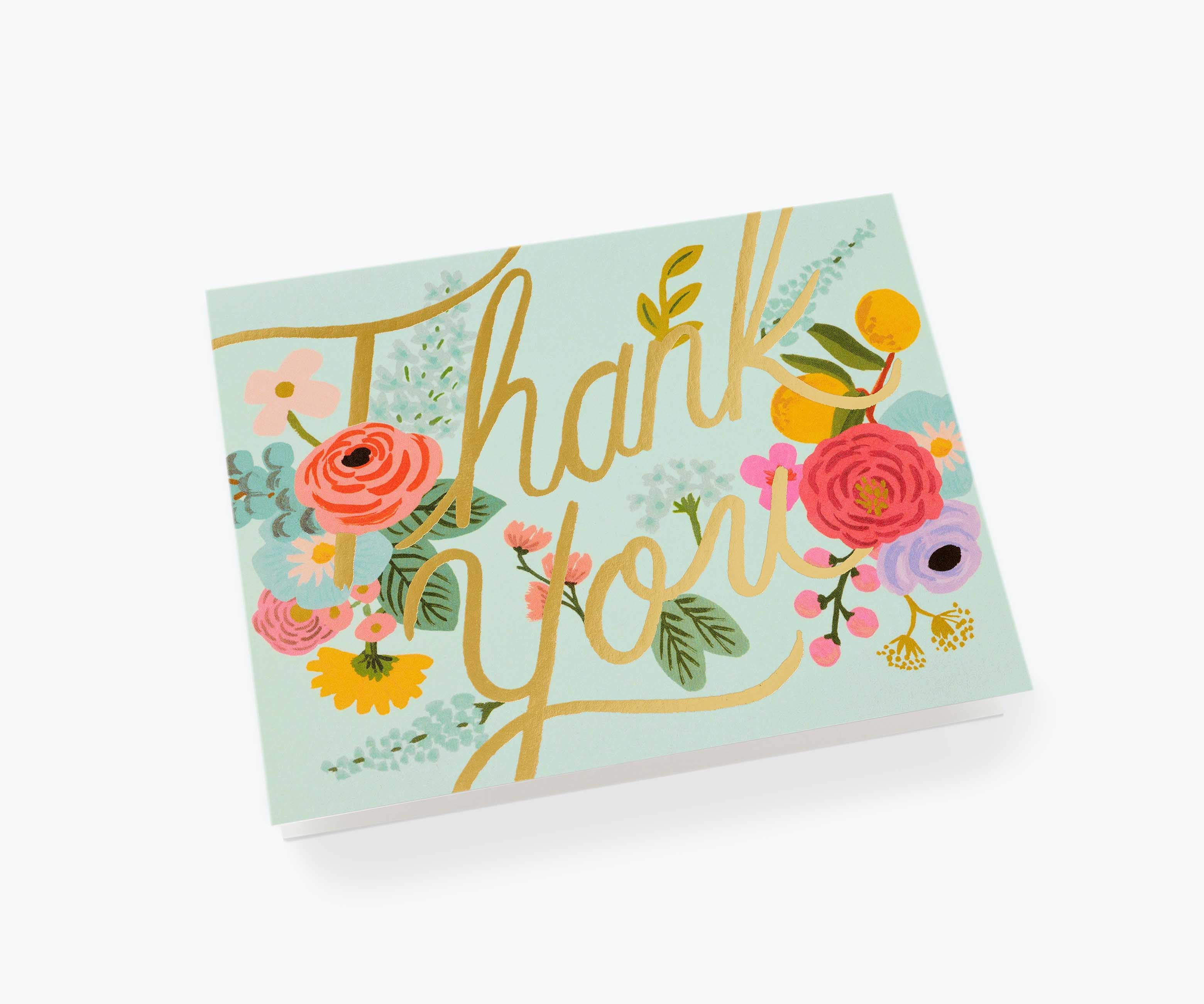 Mint Garden Thank You Card - Single Card - Image 2