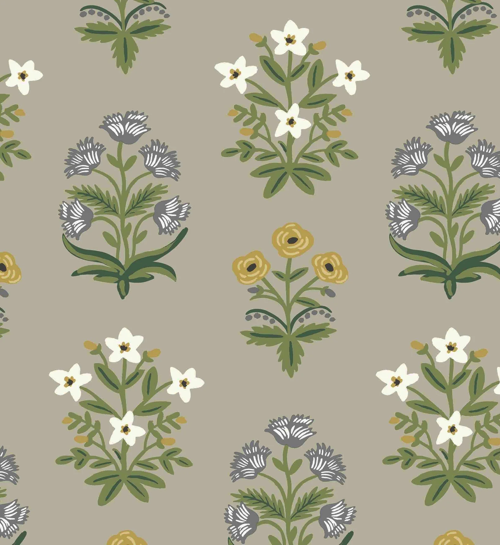 Mughal Rose Wallpaper - Linen - Image 3