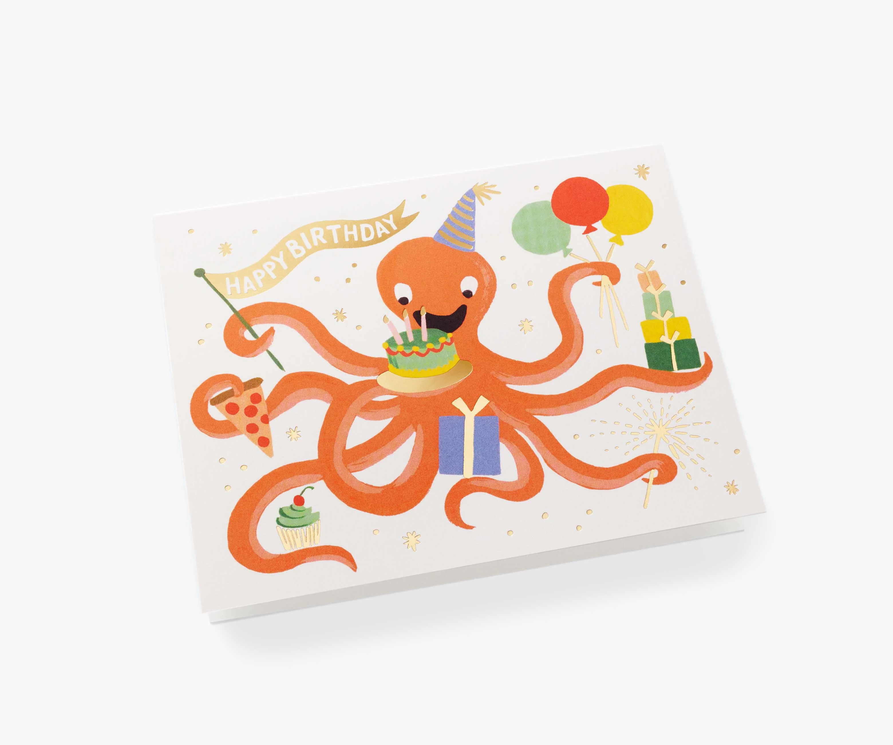 Octopus Birthday Card - Single Card - Image 2