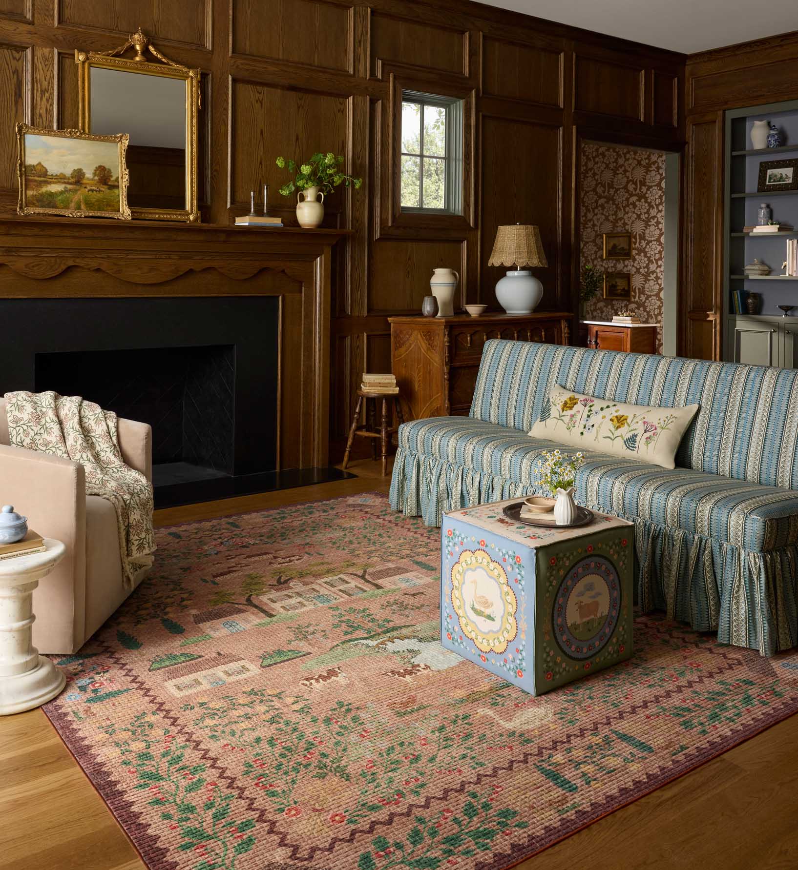 Orchard Country Farm Washable Rug - Mauve - Image 3