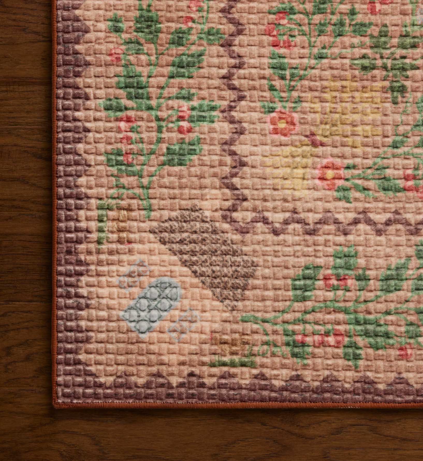 Orchard Country Farm Washable Rug - Mauve - Image 5