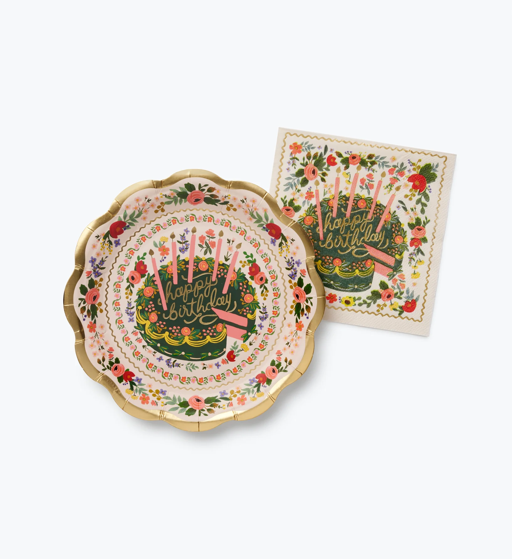 Paper Cocktail Napkins - Floral Cake - Image 6