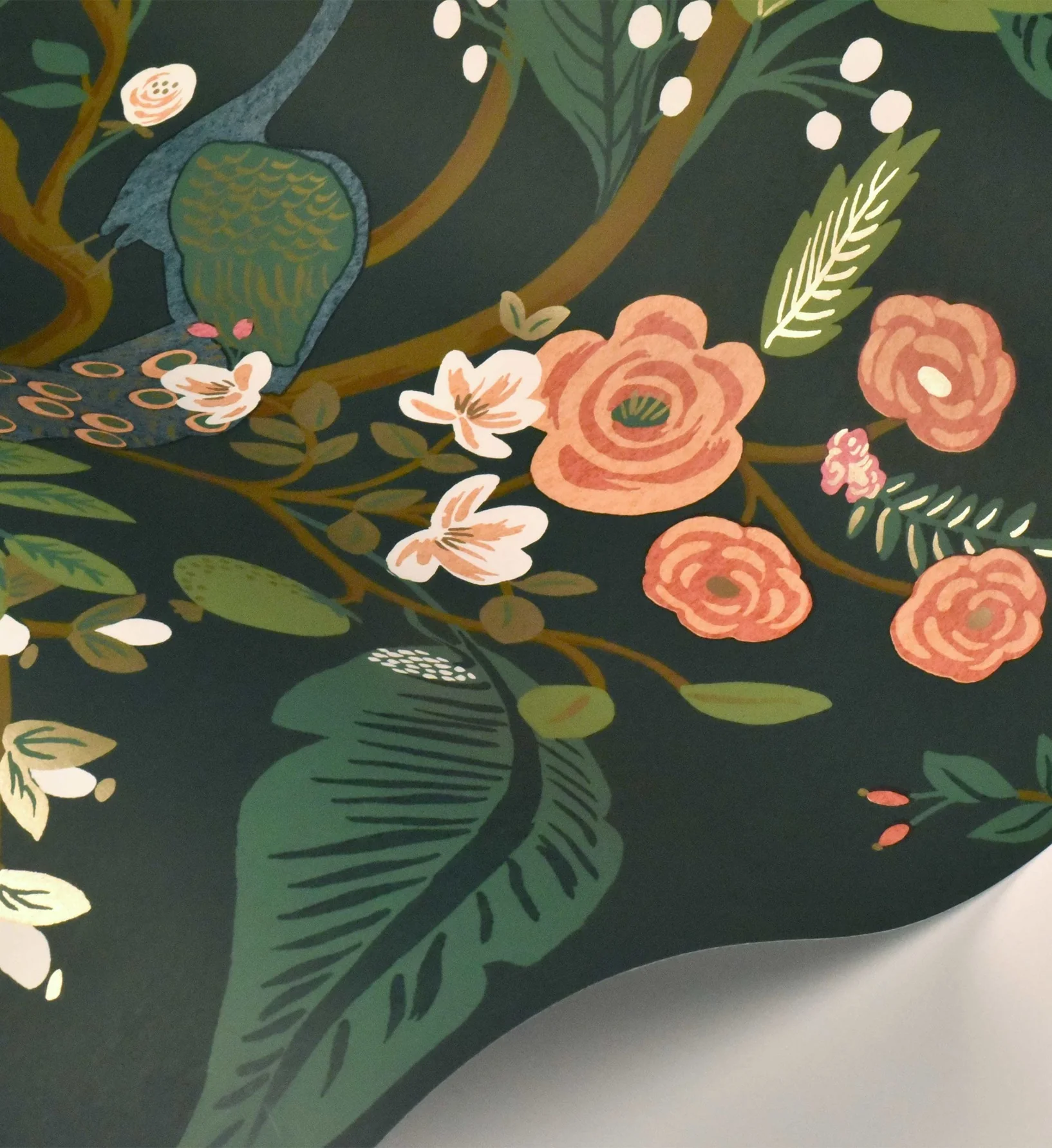 Peacock Wallpaper - Emerald - Image 4