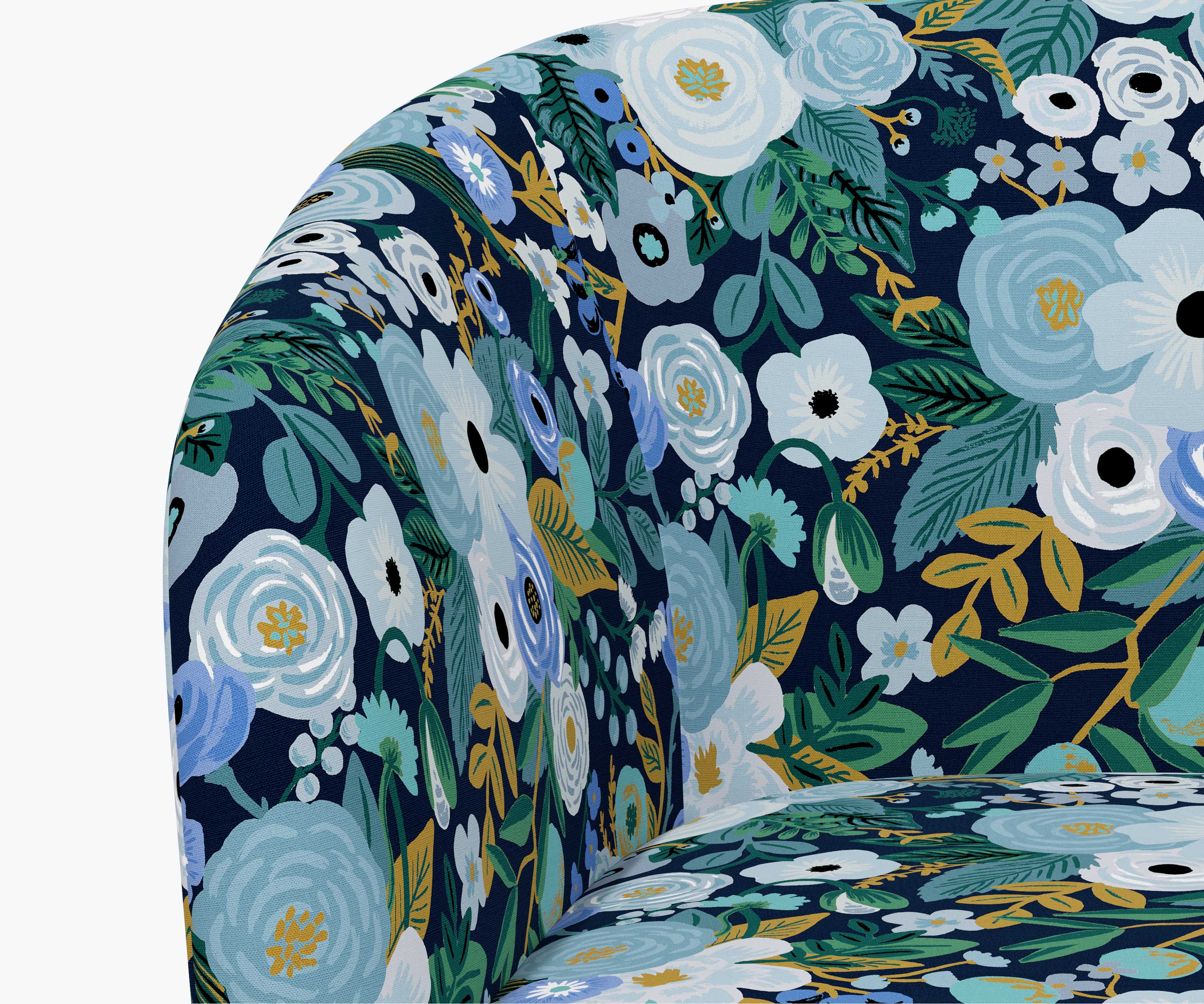 Pembroke Swivel Chair - Garden Party Blue - Image 5
