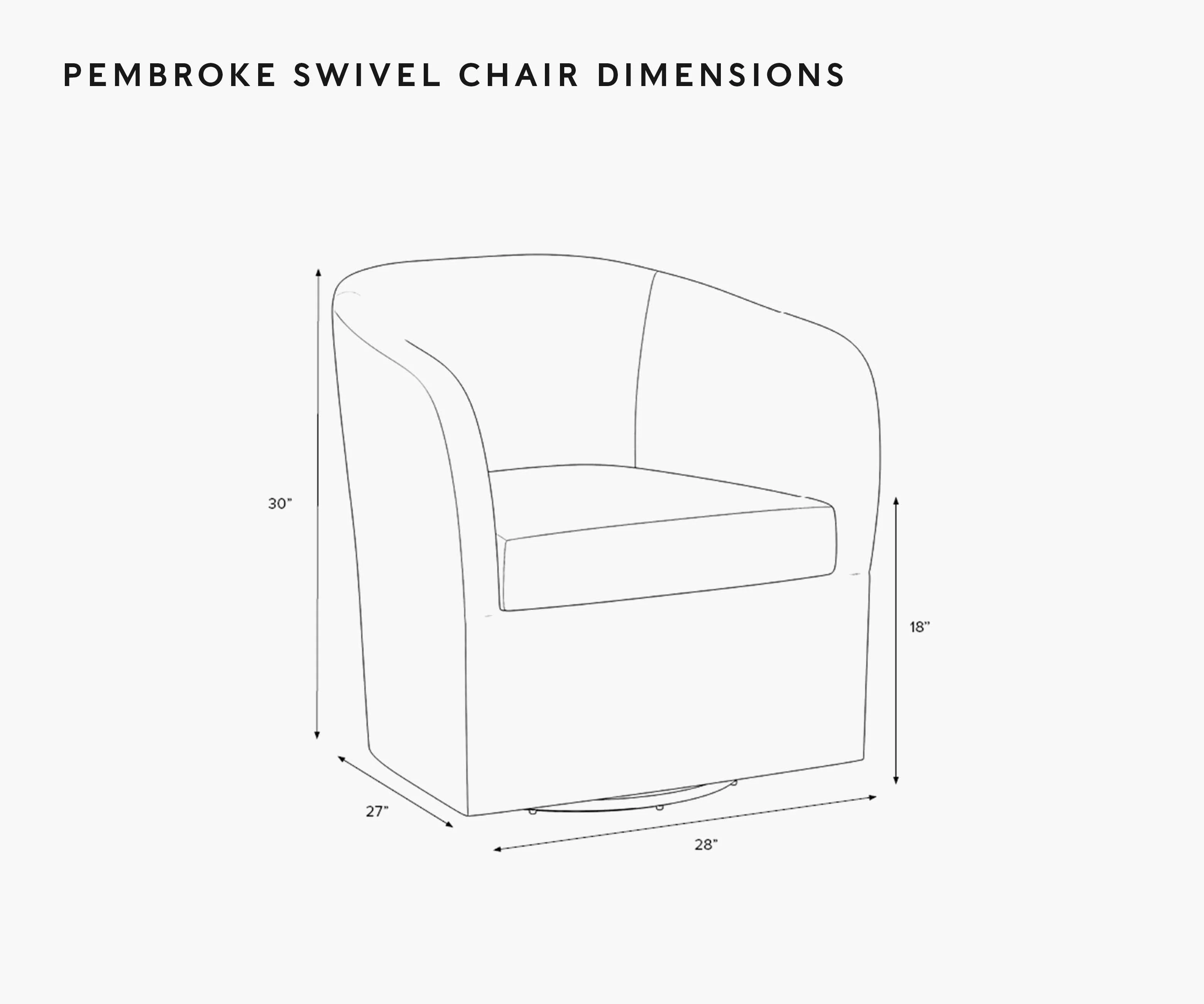 Pembroke Swivel Chair - Garden Party Blue - Image 6