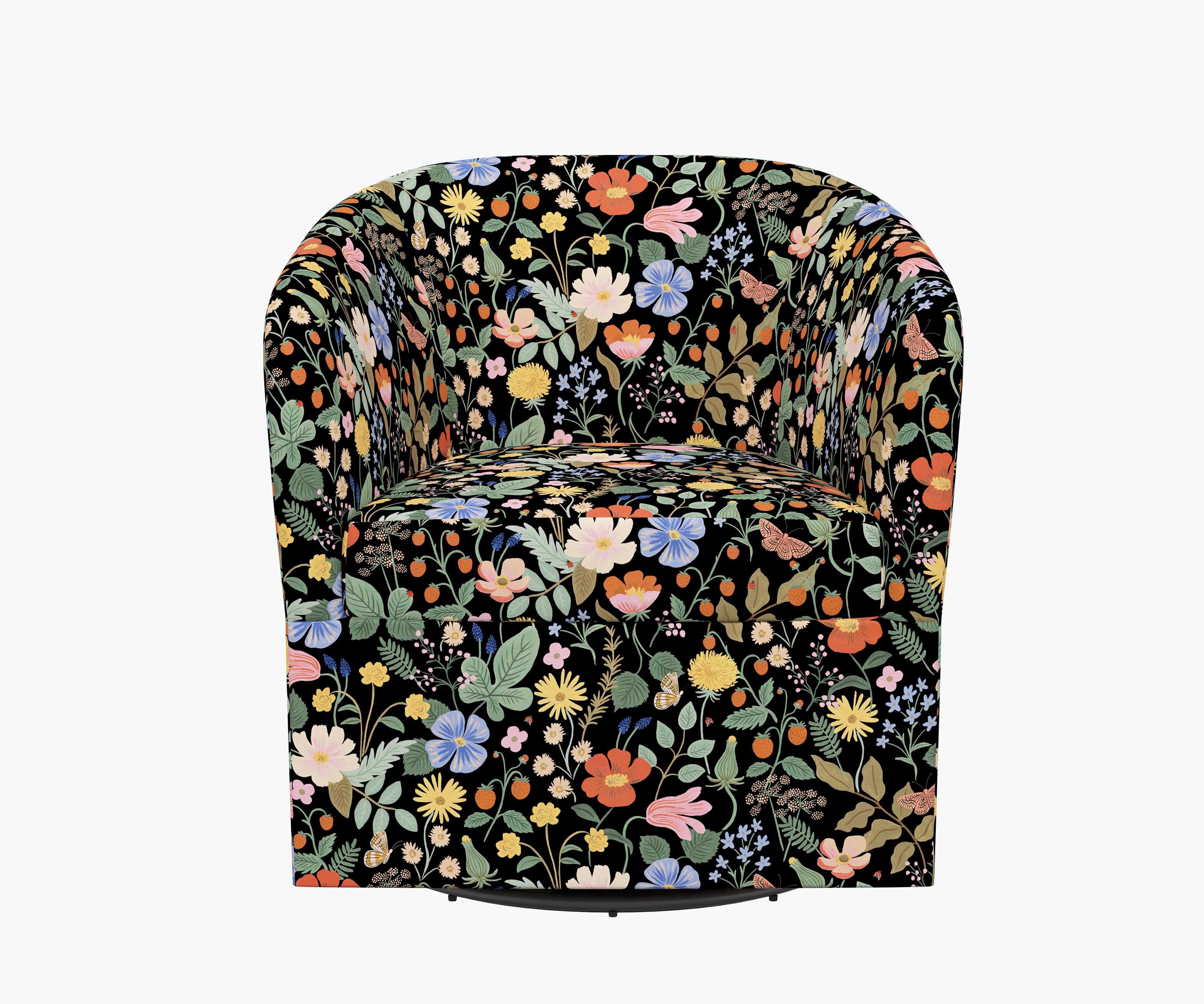 Pembroke Swivel Chair - Strawberry Fields - Image 2