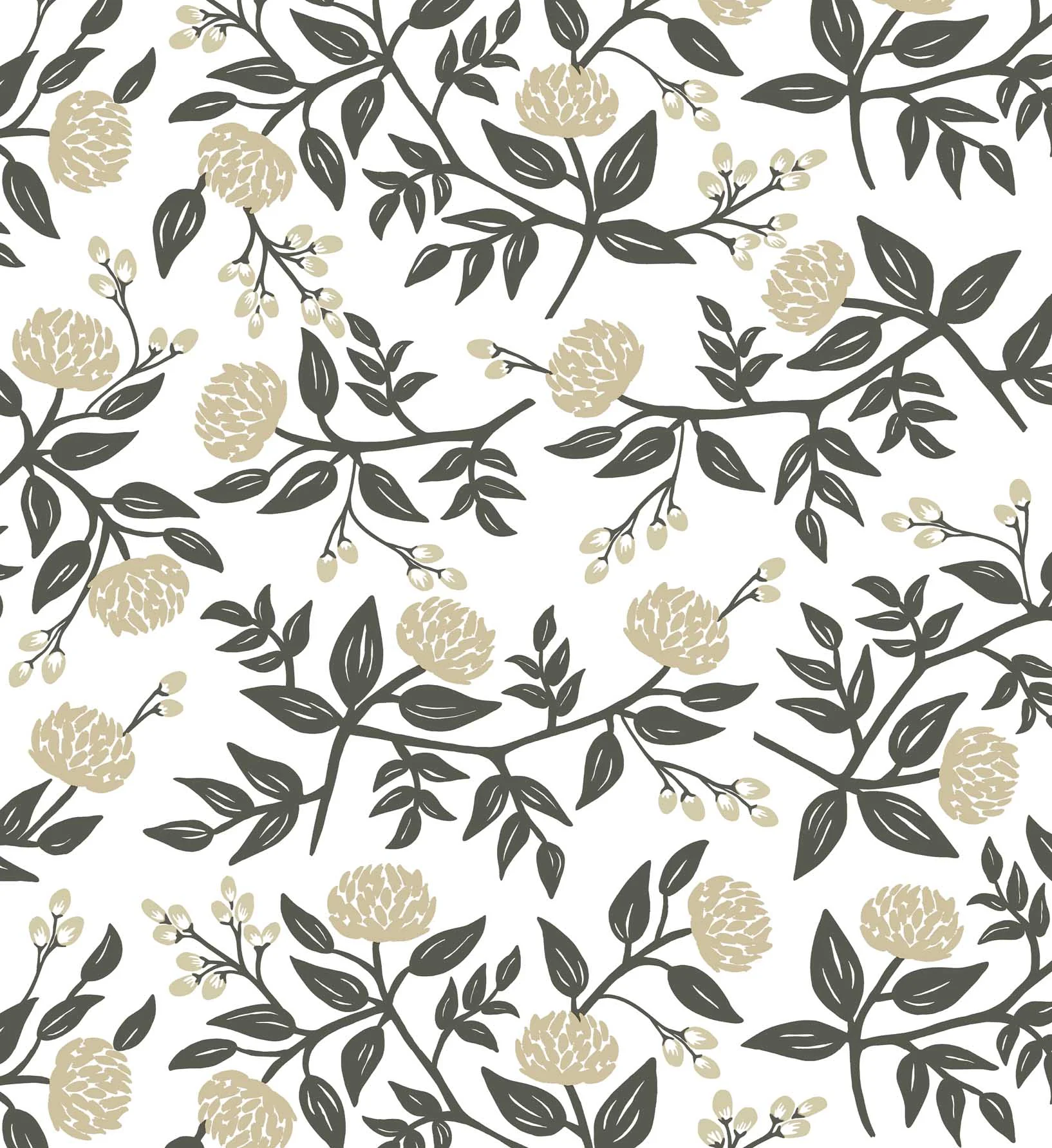 Peonies Peel & Stick Wallpaper - White - Image 4