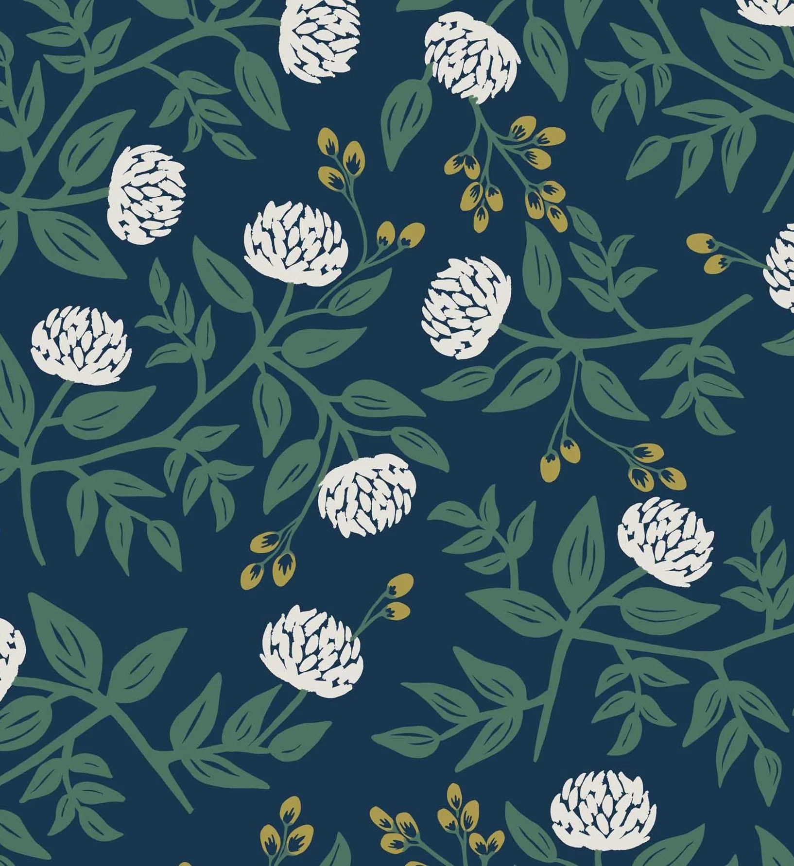 Peonies Wallpaper - Navy - Image 4