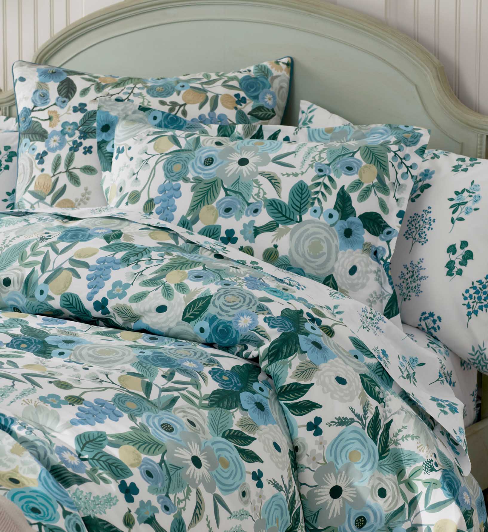 Percale Duvet Cover - Garden Party Blue - Image 3