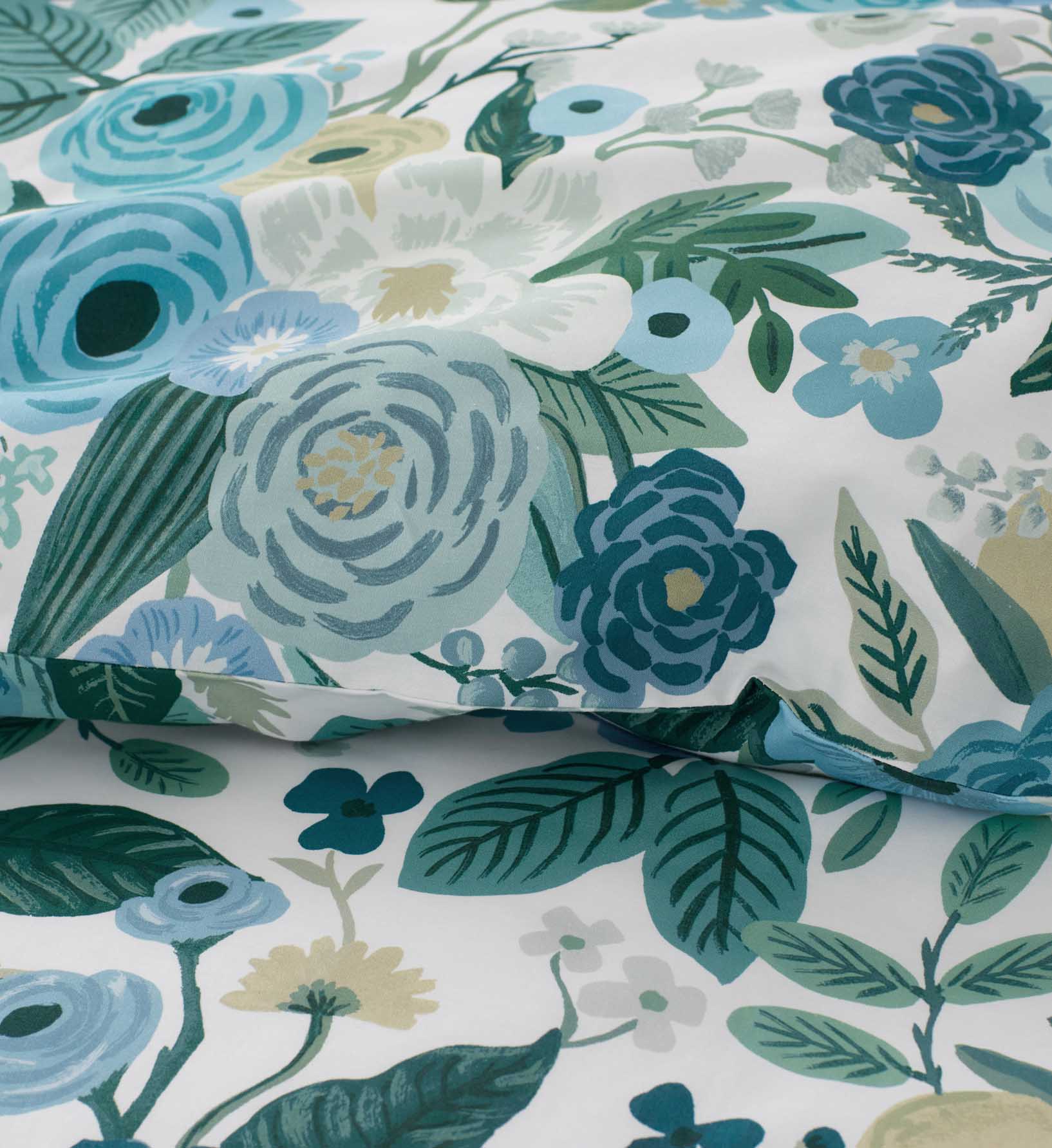 Percale Duvet Cover - Garden Party Blue - Image 5