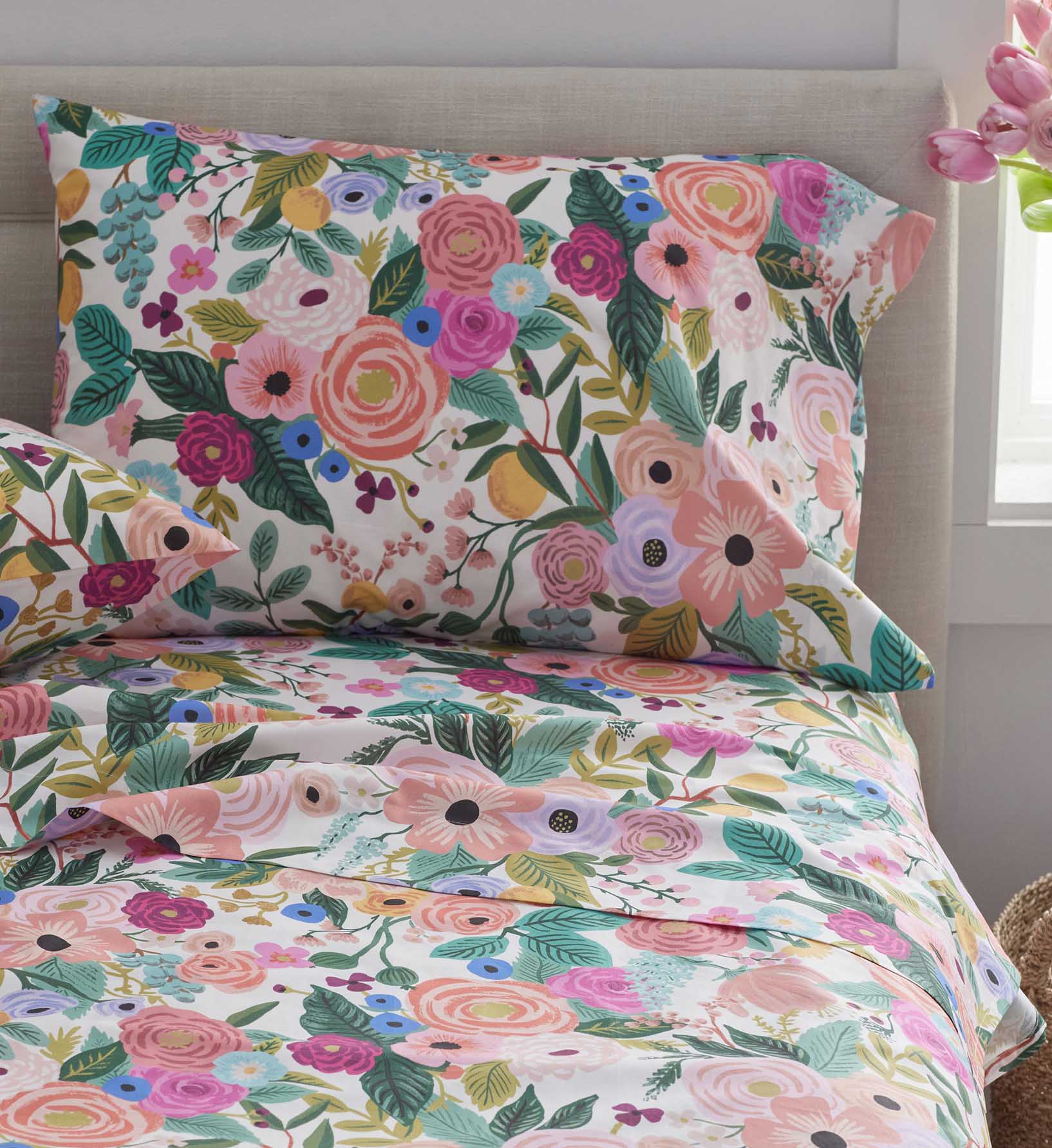 Percale Fitted Sheet - Garden Party - Image 2