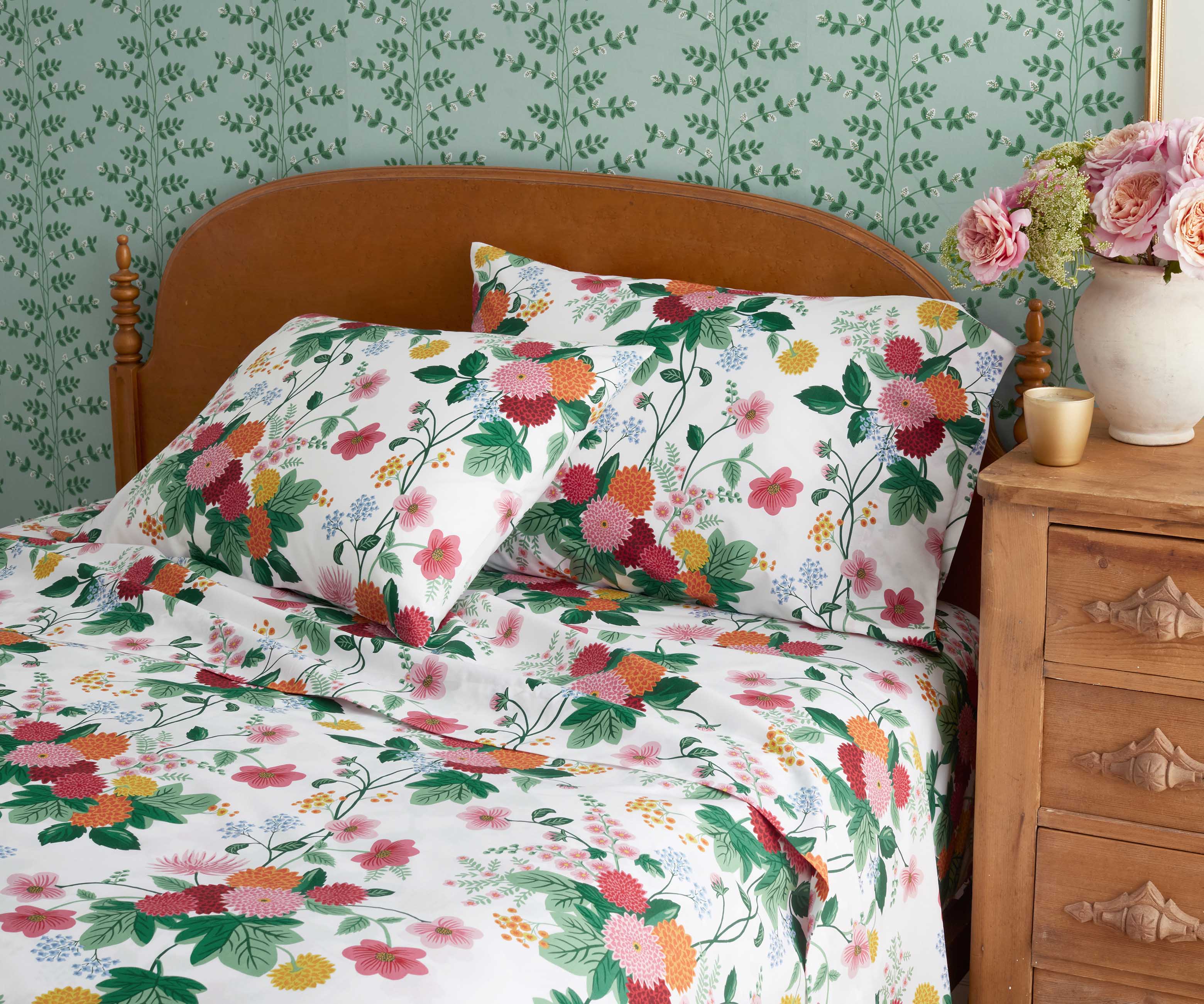 Percale Flat Sheet - Dahlia - Image 2