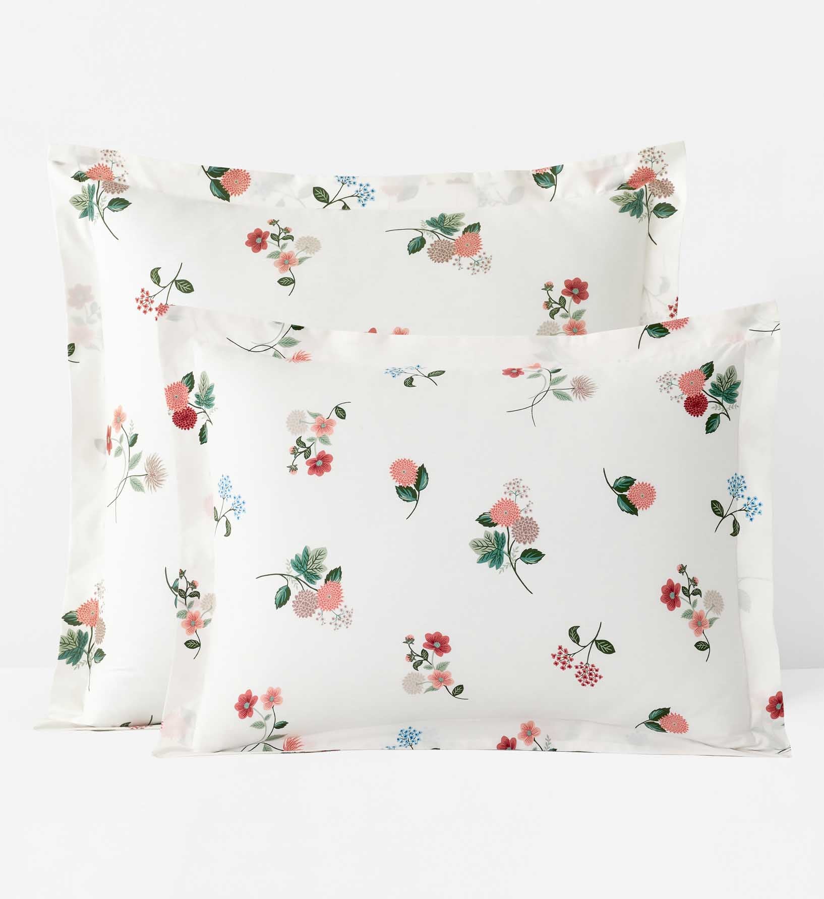 Percale Sham - Ditsy Dahlia Ivory - Image 4