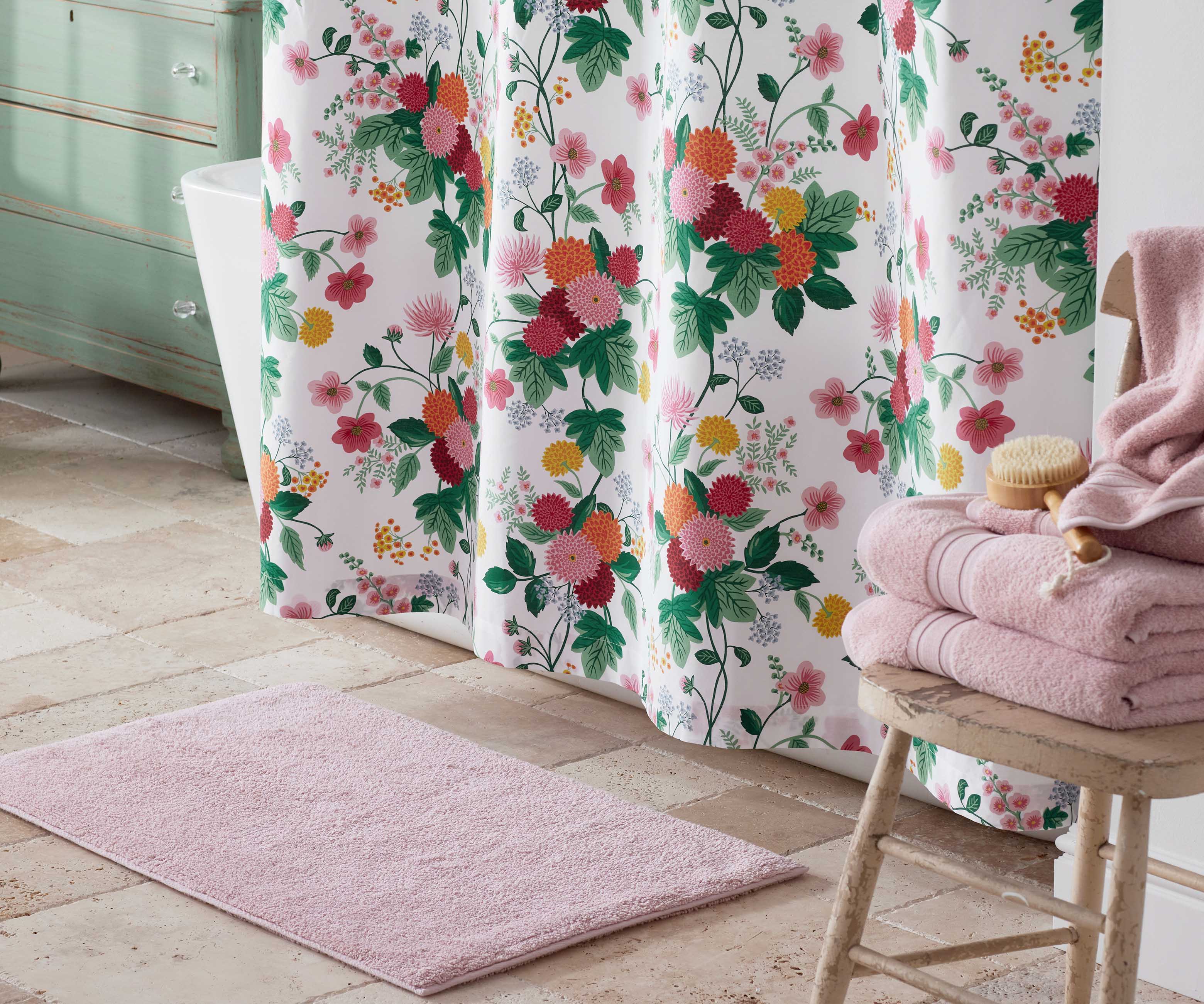 Percale Shower Curtain - Dahlia - Image 3