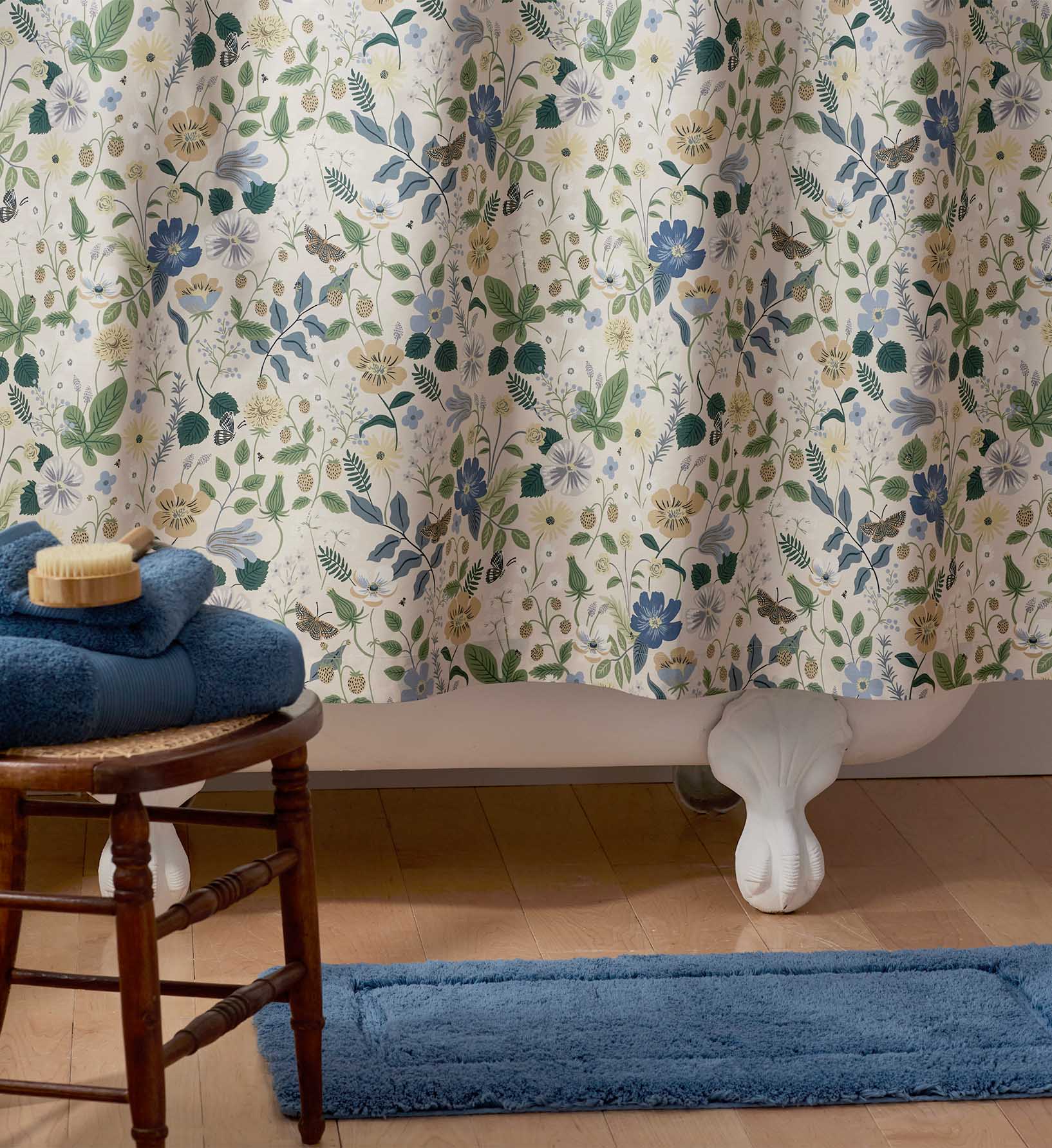 Percale Shower Curtain - Strawberry Fields Beige - Image 3