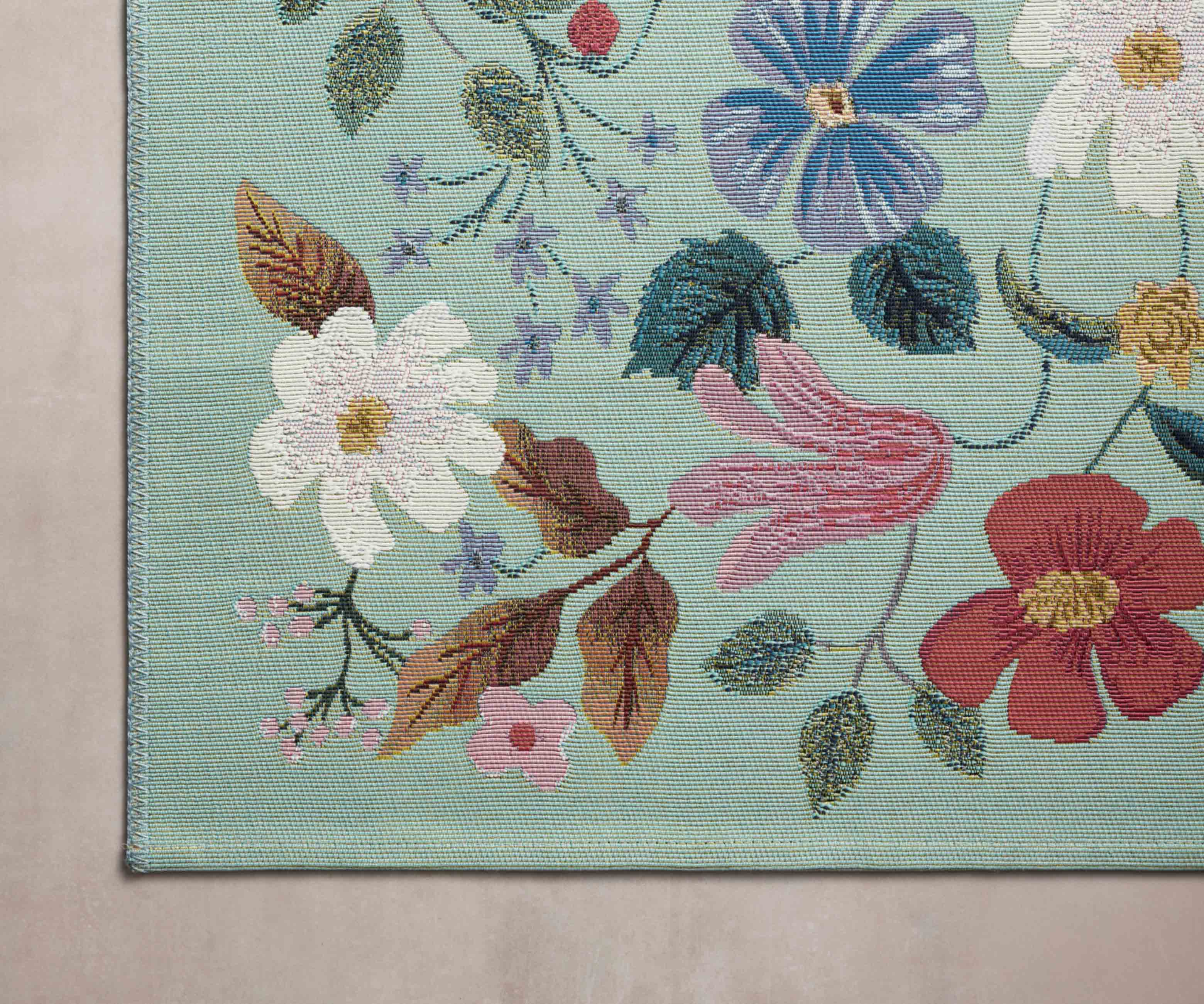 Perennial Strawberry Fields Power Loomed Rug - Mint - Image 4