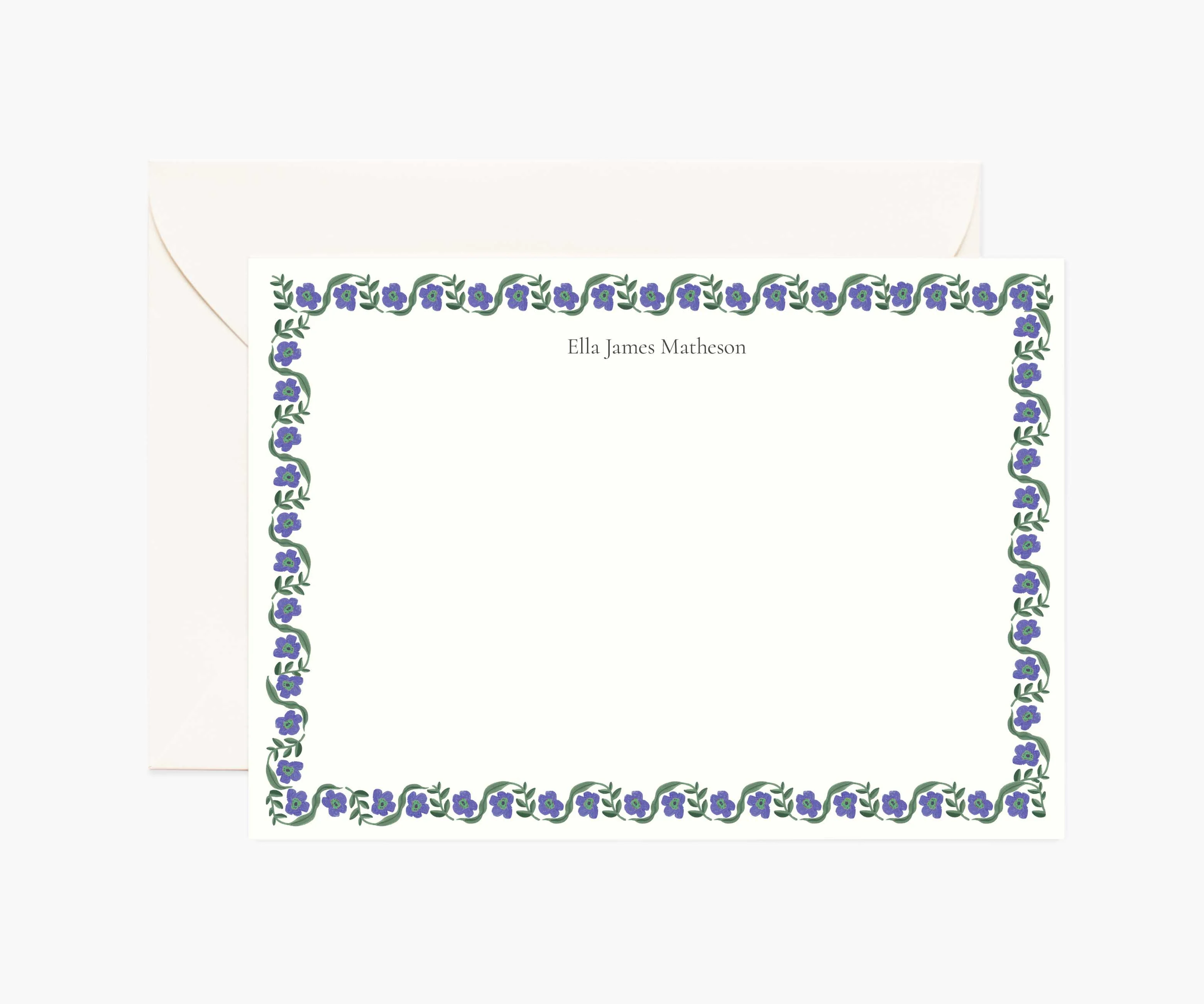 Floral Personalized Stationery - Delphine