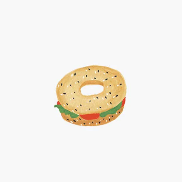 Food & Drink Personalized Stationery  - Bagel - Image 2